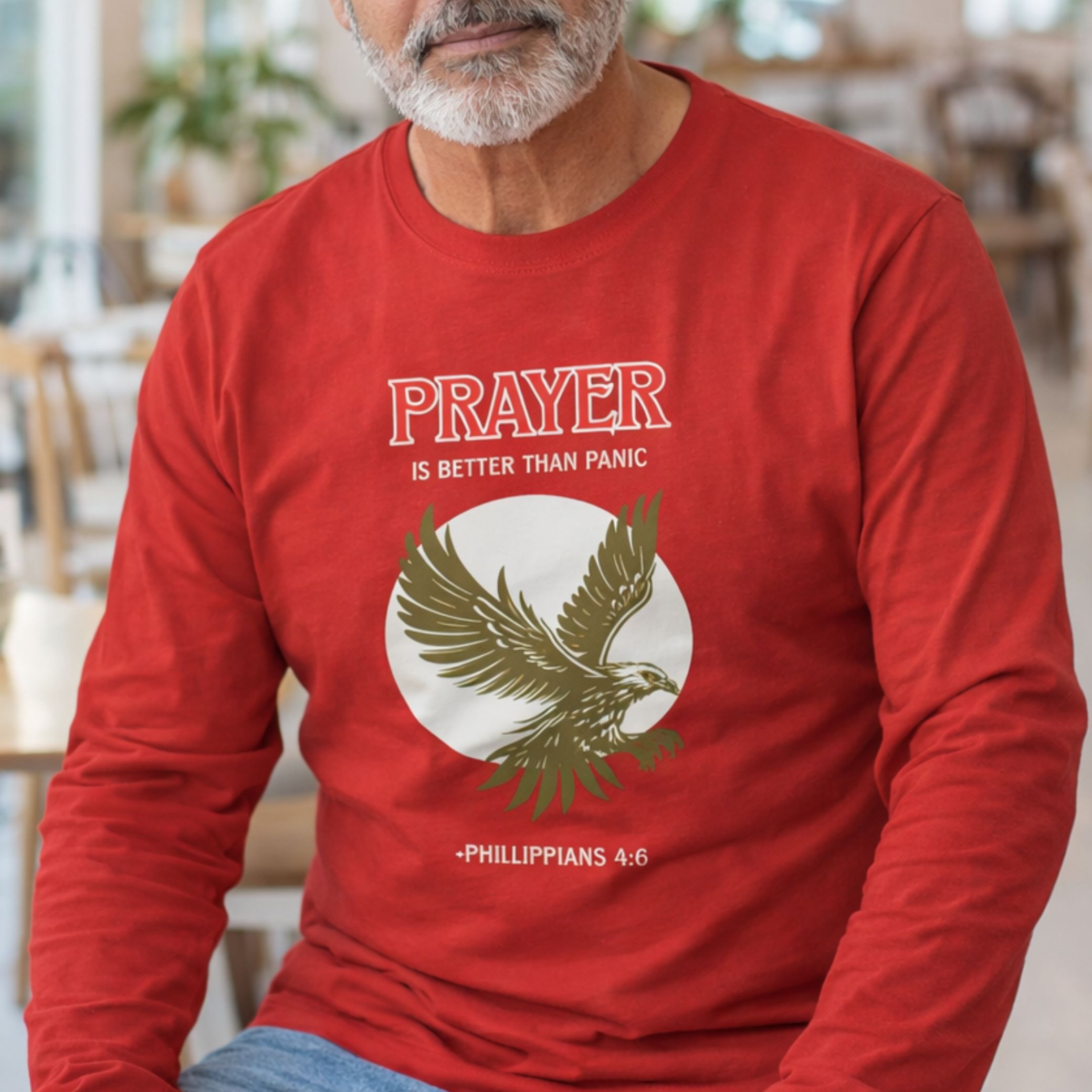 'Prayer Is Better' Long Sleeve Tee product thumbnail image 'Prayer Is Better' Long Sleeve Tee product thumbnail image