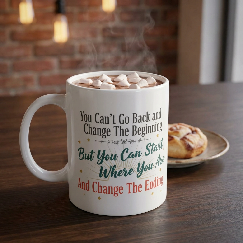 Inspirational Quote Ceramic Mug — “You Can’t Change the Past” Motivational Coffee Cup (11oz/15oz) product thumbnail image Inspirational Quote Ceramic Mug — “You Can’t Change the Past” Motivational Coffee Cup (11oz/15oz) product thumbnail image