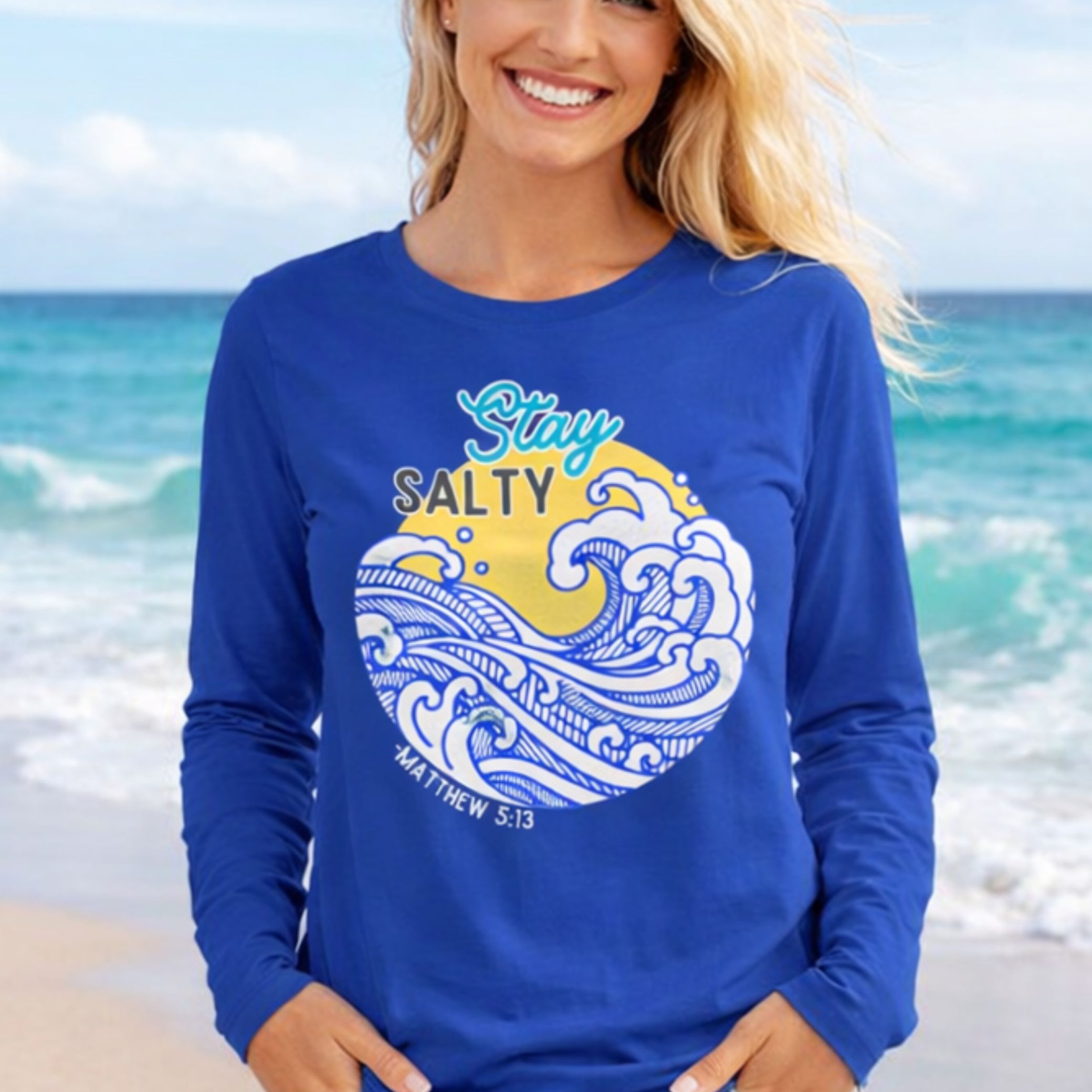 'Stay Salty' Long Sleeve Tee