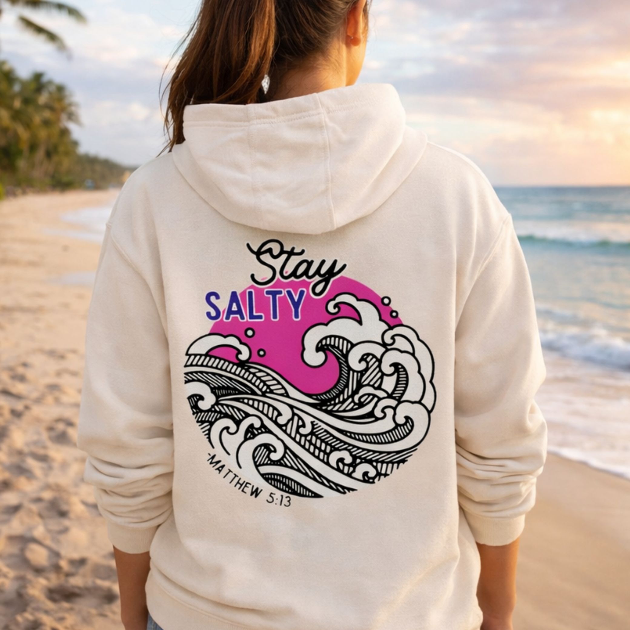 'Stay Salty' Midweight Hoodie product thumbnail image 'Stay Salty' Midweight Hoodie product thumbnail image