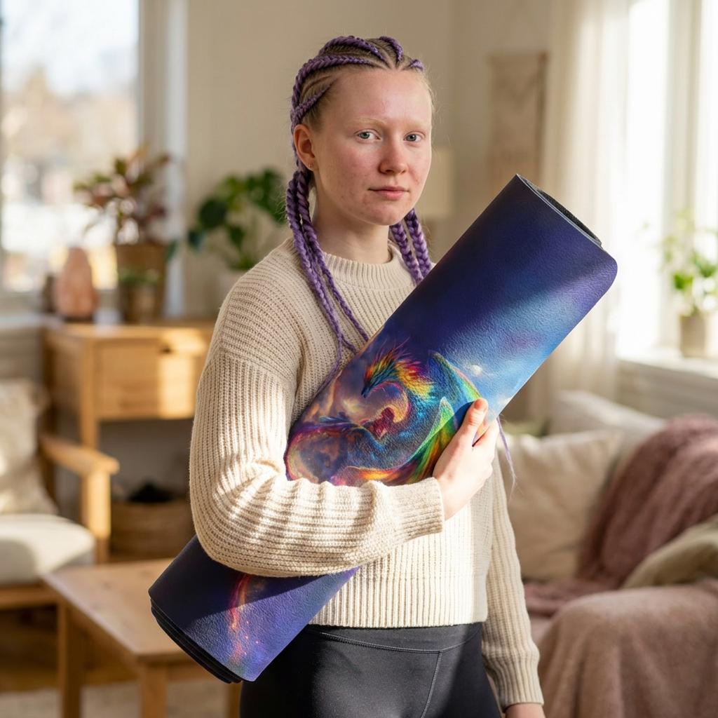 Inner Child Protector Yoga Mat - You are worthy of Love product thumbnail image