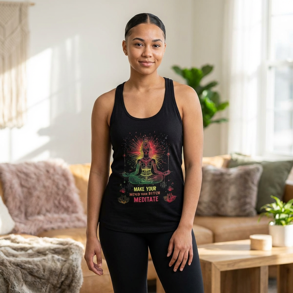 "Make Your Mind Your Bitch – Meditate" Racerback Tank