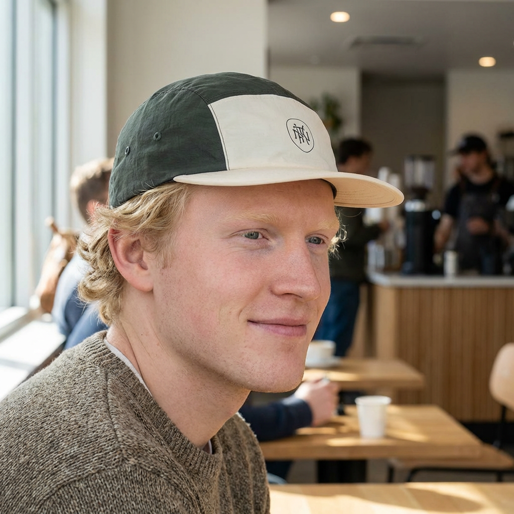 Two-Tone Cap — Minimal 5 Panel Hat