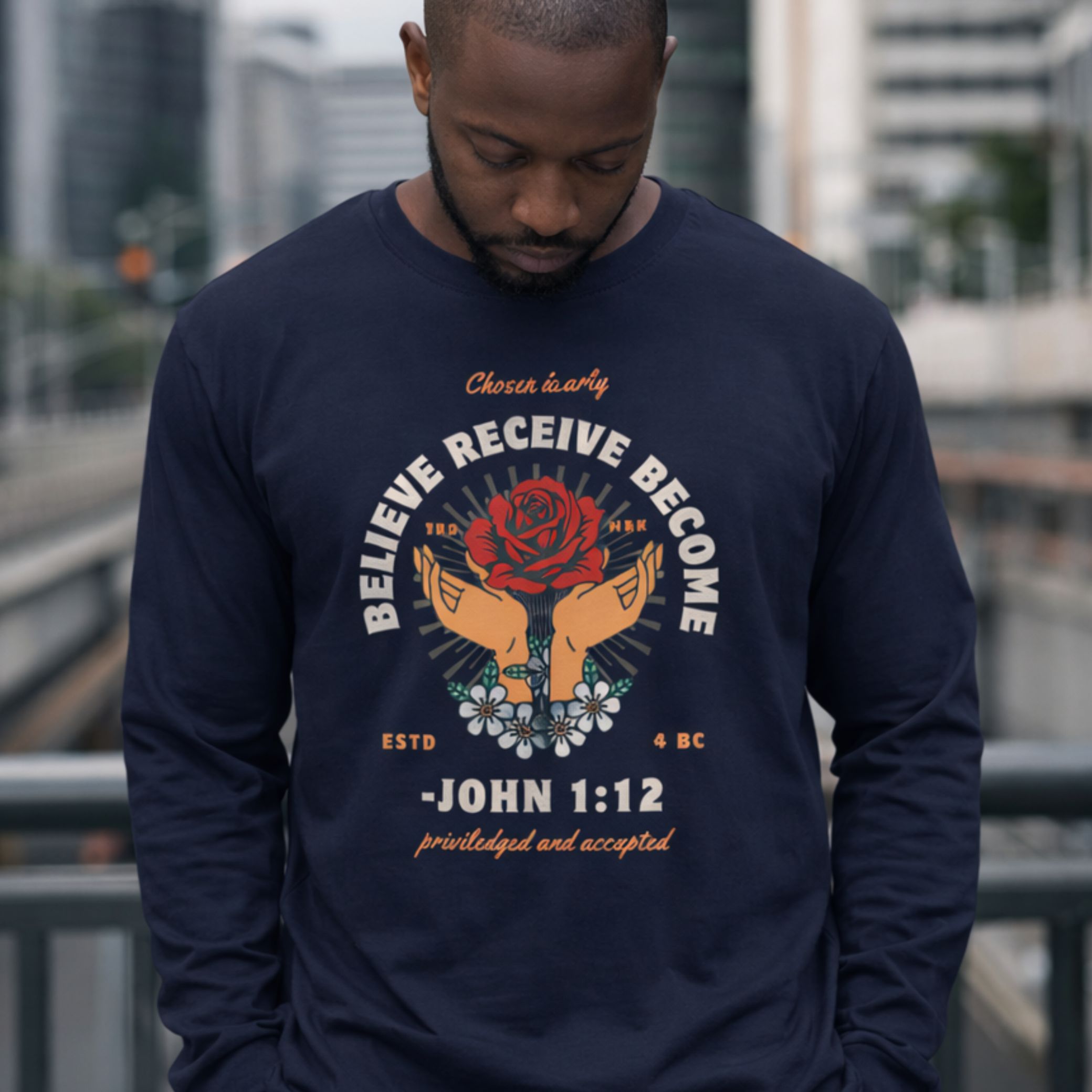 'Believe - Receive - Become' Long Sleeve Tee product thumbnail image