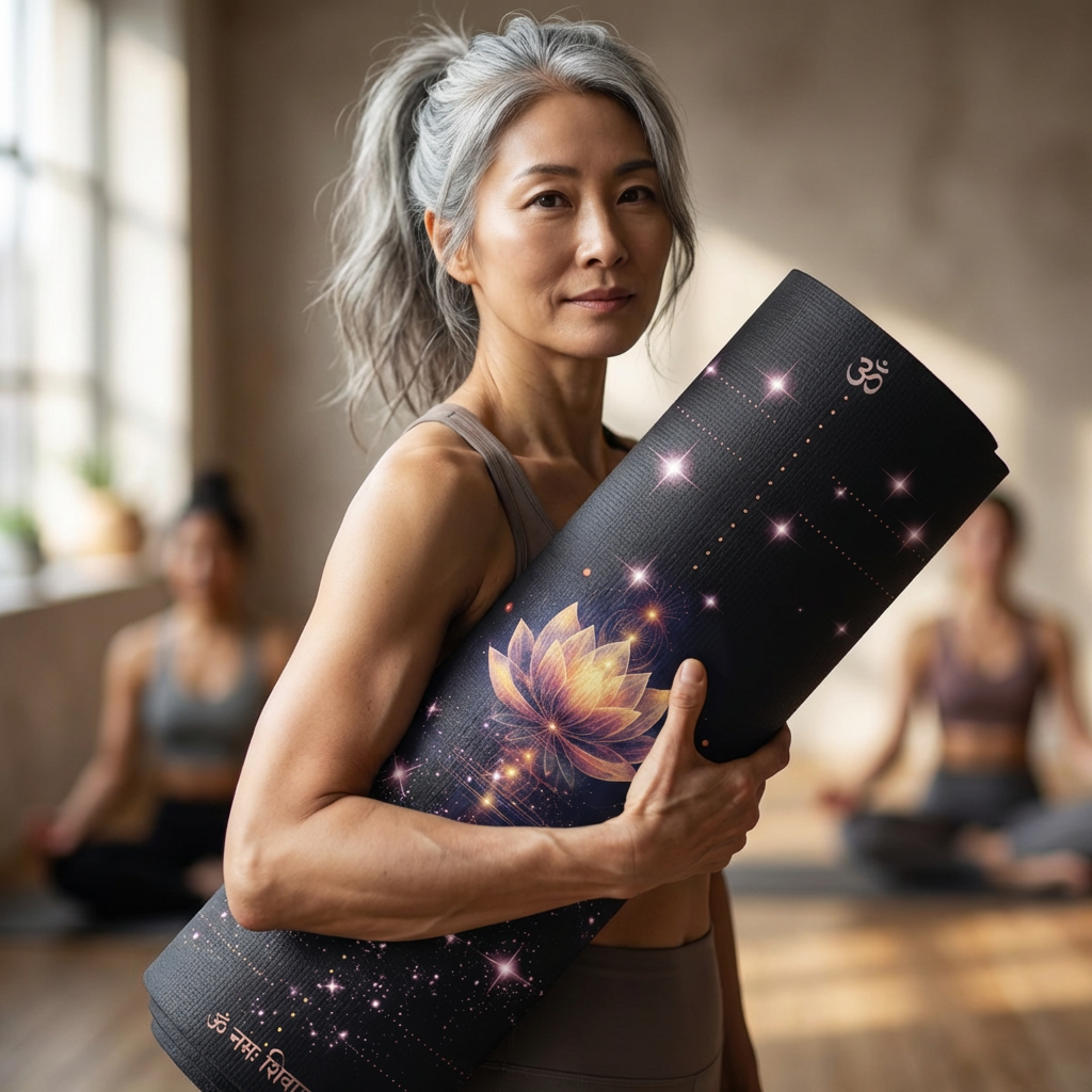"Om Namo Shivaya" Yoga Mat – Rising from the Void 