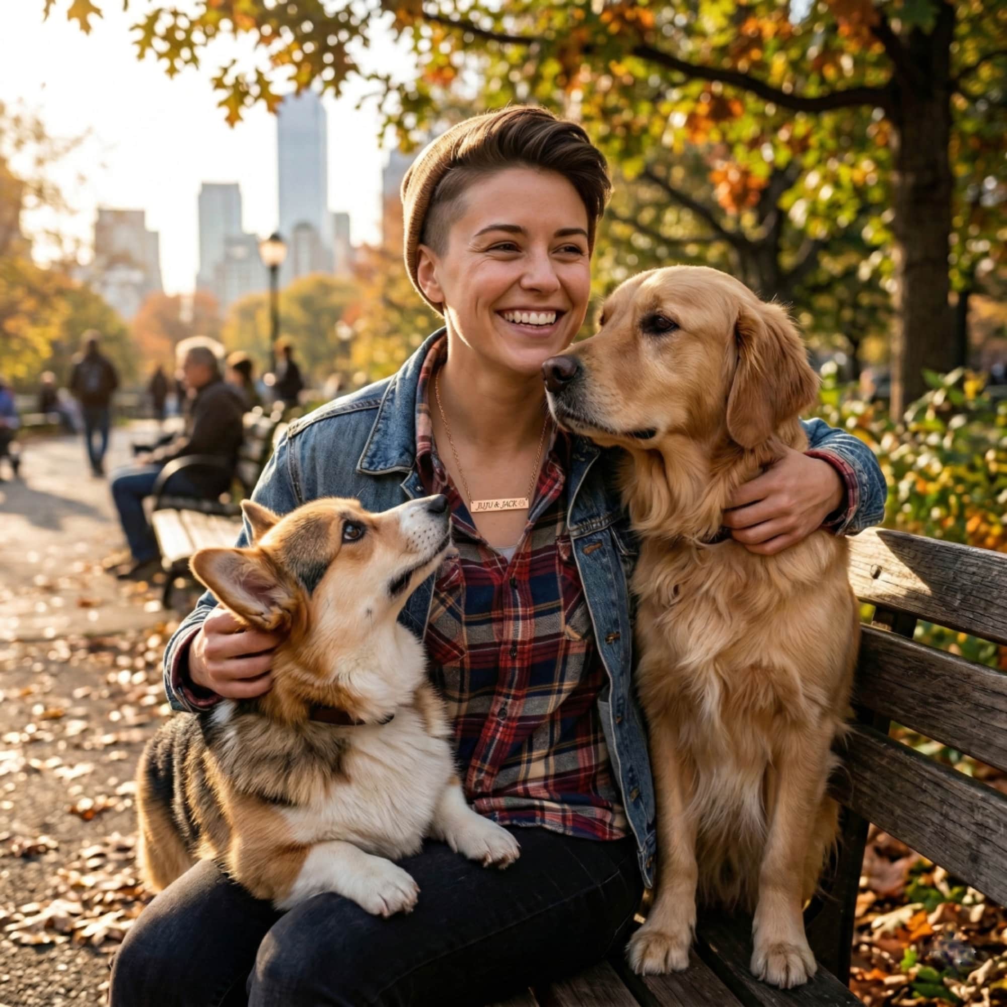 Custom Name Paw Bar Necklace - Rainbow & Gold Queer Pet Mom Gift product thumbnail image Custom Name Paw Bar Necklace - Rainbow & Gold Queer Pet Mom Gift product thumbnail image