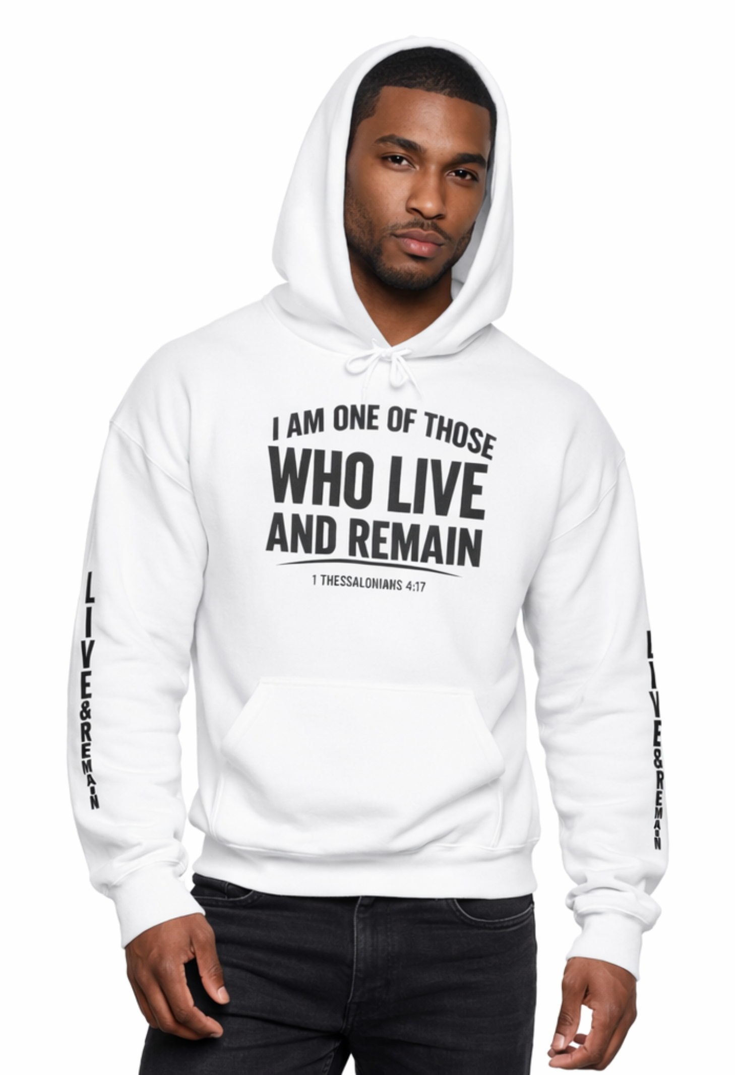 I Am One of Those Who Live and Remain” Christian Scripture Hoodie product thumbnail image I Am One of Those Who Live and Remain” Christian Scripture Hoodie product thumbnail image
