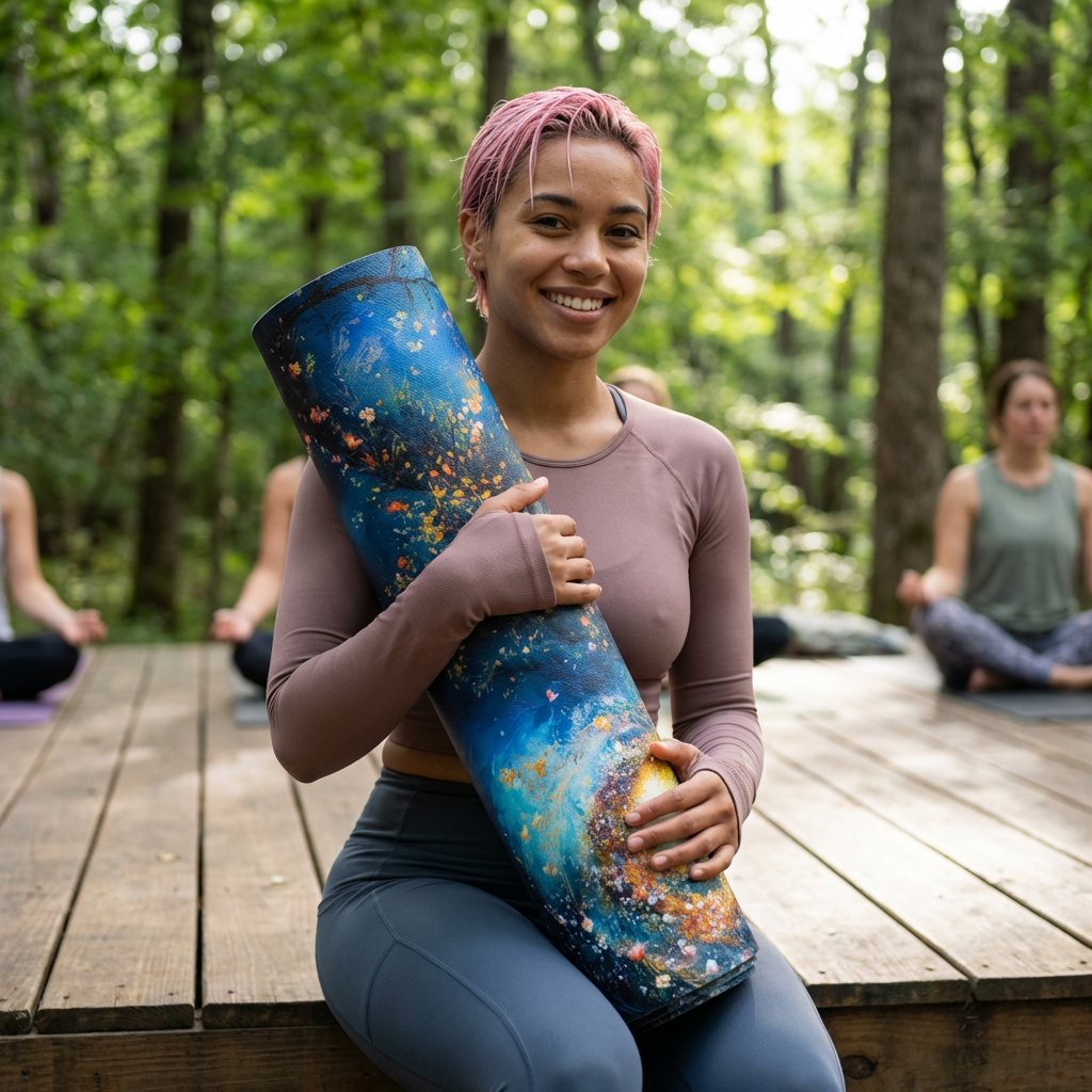 Enchanted Journey Yoga Mat – You Are the Painter, Life Is Your Canvas product thumbnail image Enchanted Journey Yoga Mat – You Are the Painter, Life Is Your Canvas product thumbnail image