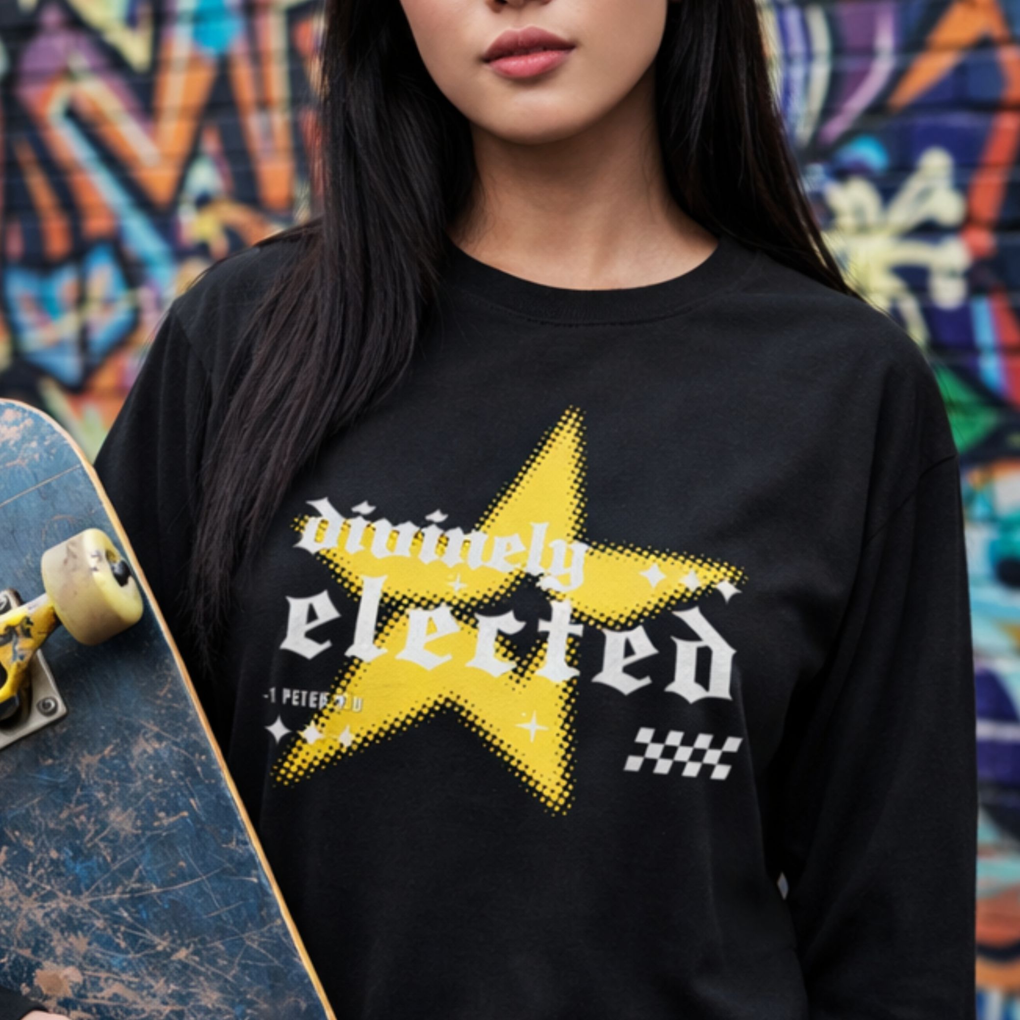 'Divinely Elected' Long Sleeve Tee product thumbnail image 'Divinely Elected' Long Sleeve Tee product thumbnail image