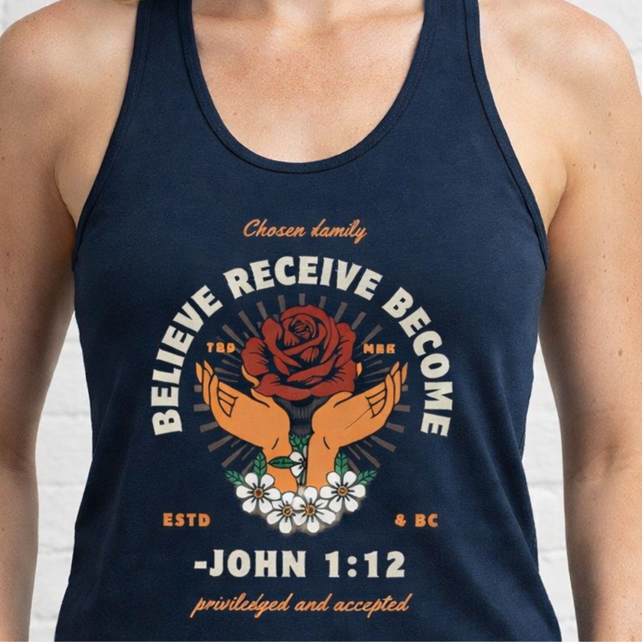 'Believe - Receive - Become' Racerback Tank product thumbnail image