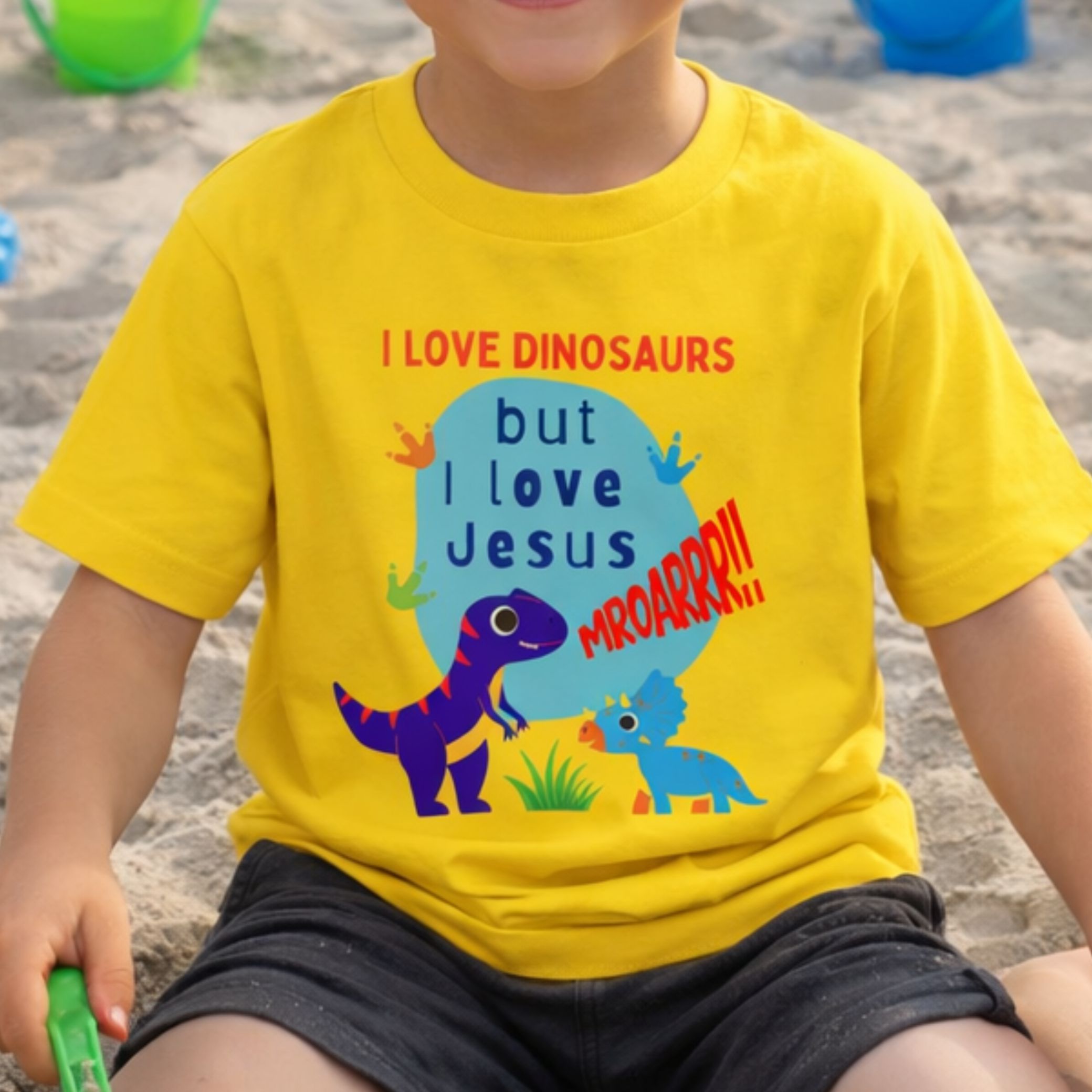 'Jesus Over Dinosaurs' Toddler Tee 