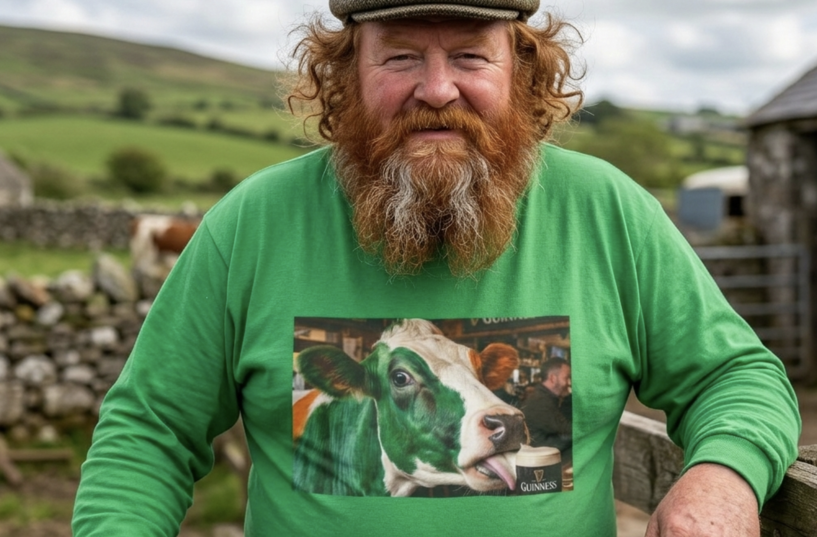 The cow knows a good pint (Unisex Long Sleeve T-Shirt) product thumbnail image