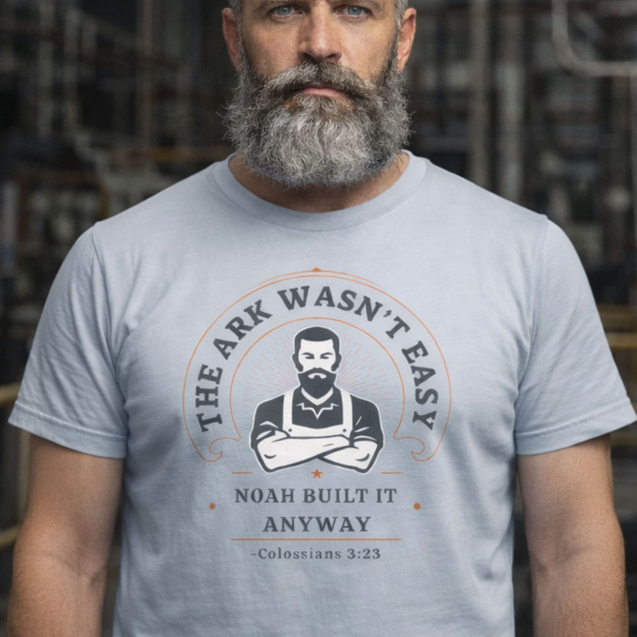 'Noah Built It Anyway' Short Sleeve Tee product thumbnail image 'Noah Built It Anyway' Short Sleeve Tee product thumbnail image