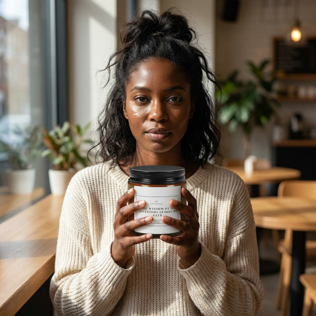 Scented Soy Candle — "The Wisdom of My Ancestors Guides My Path" Amber Jar product thumbnail image Scented Soy Candle — "The Wisdom of My Ancestors Guides My Path" Amber Jar product thumbnail image