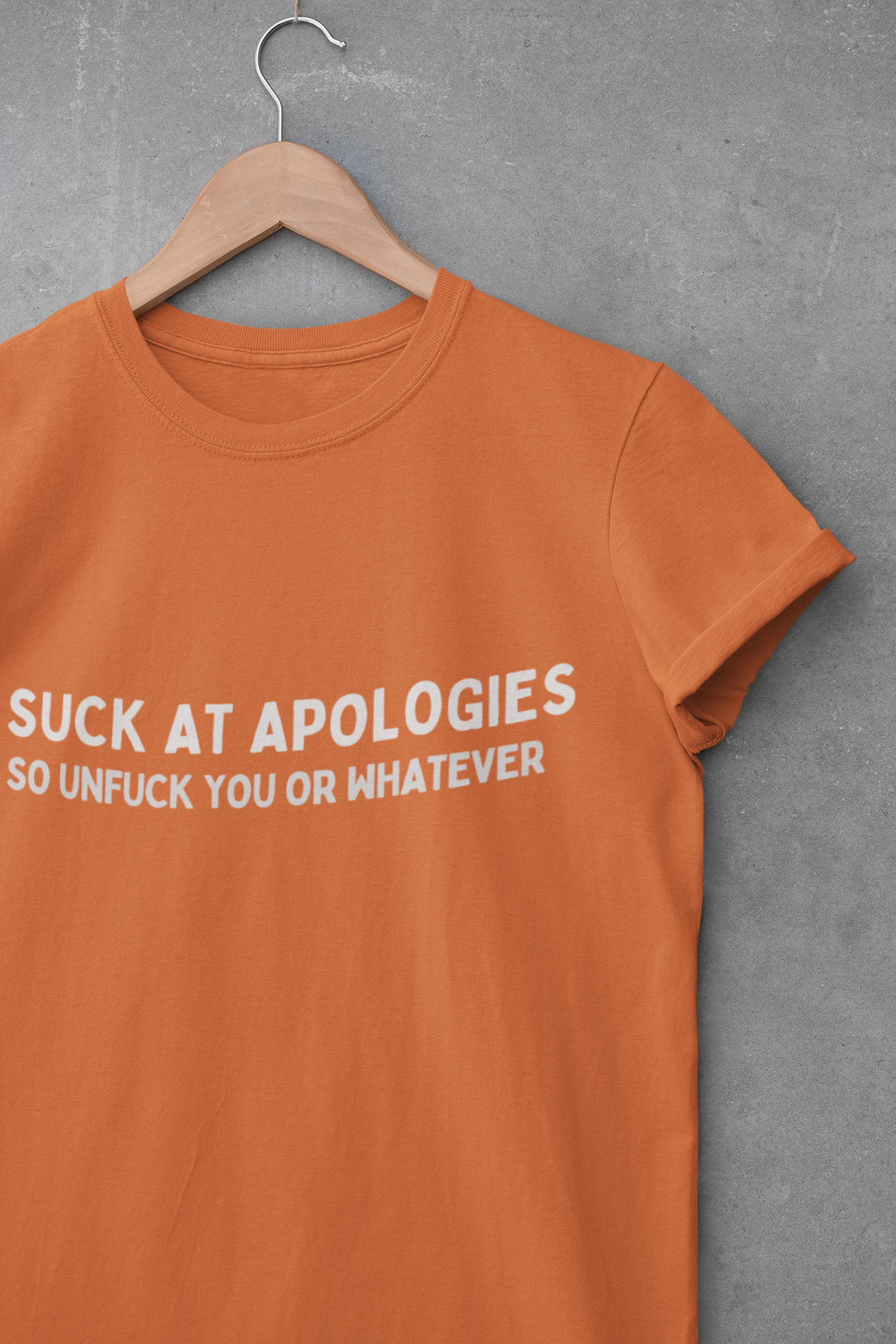 Funny Graphic Tee - Unisex Heavy Cotton T-Shirt 'I Suck at Apologies' product thumbnail image Funny Graphic Tee - Unisex Heavy Cotton T-Shirt 'I Suck at Apologies' product thumbnail image