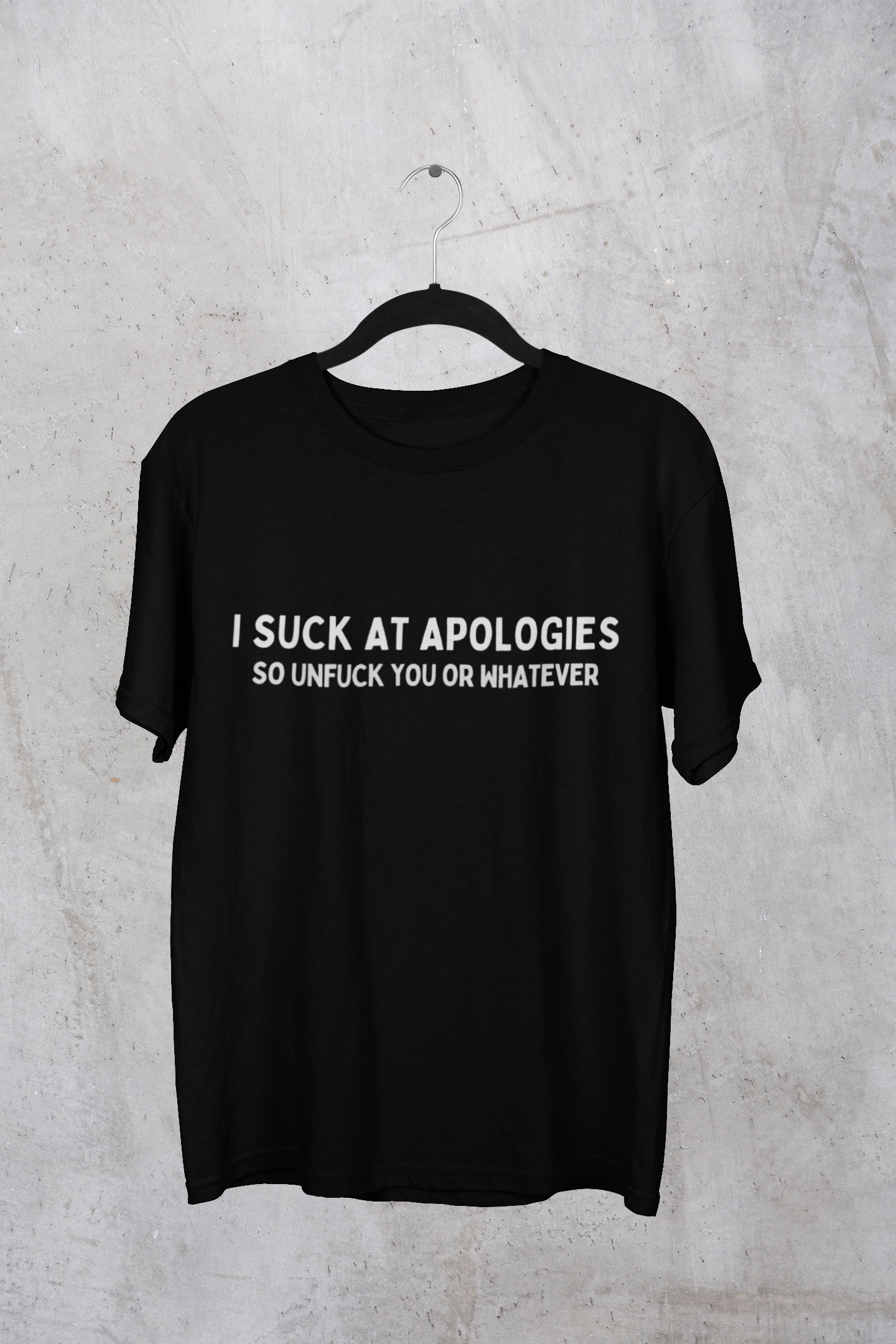 Funny Graphic Tee - Unisex Heavy Cotton T-Shirt 'I Suck at Apologies' product thumbnail image Funny Graphic Tee - Unisex Heavy Cotton T-Shirt 'I Suck at Apologies' product thumbnail image