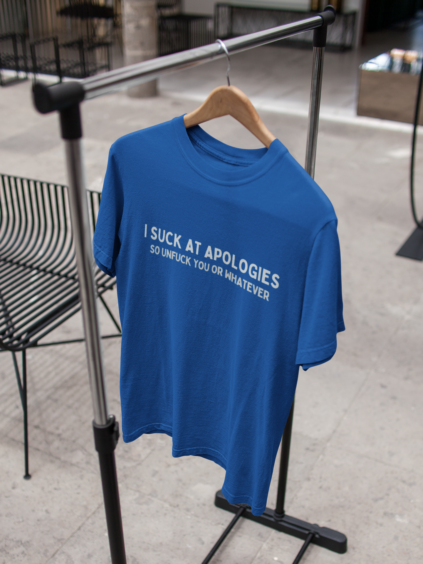 Funny Graphic Tee - Unisex Heavy Cotton T-Shirt 'I Suck at Apologies' product thumbnail image