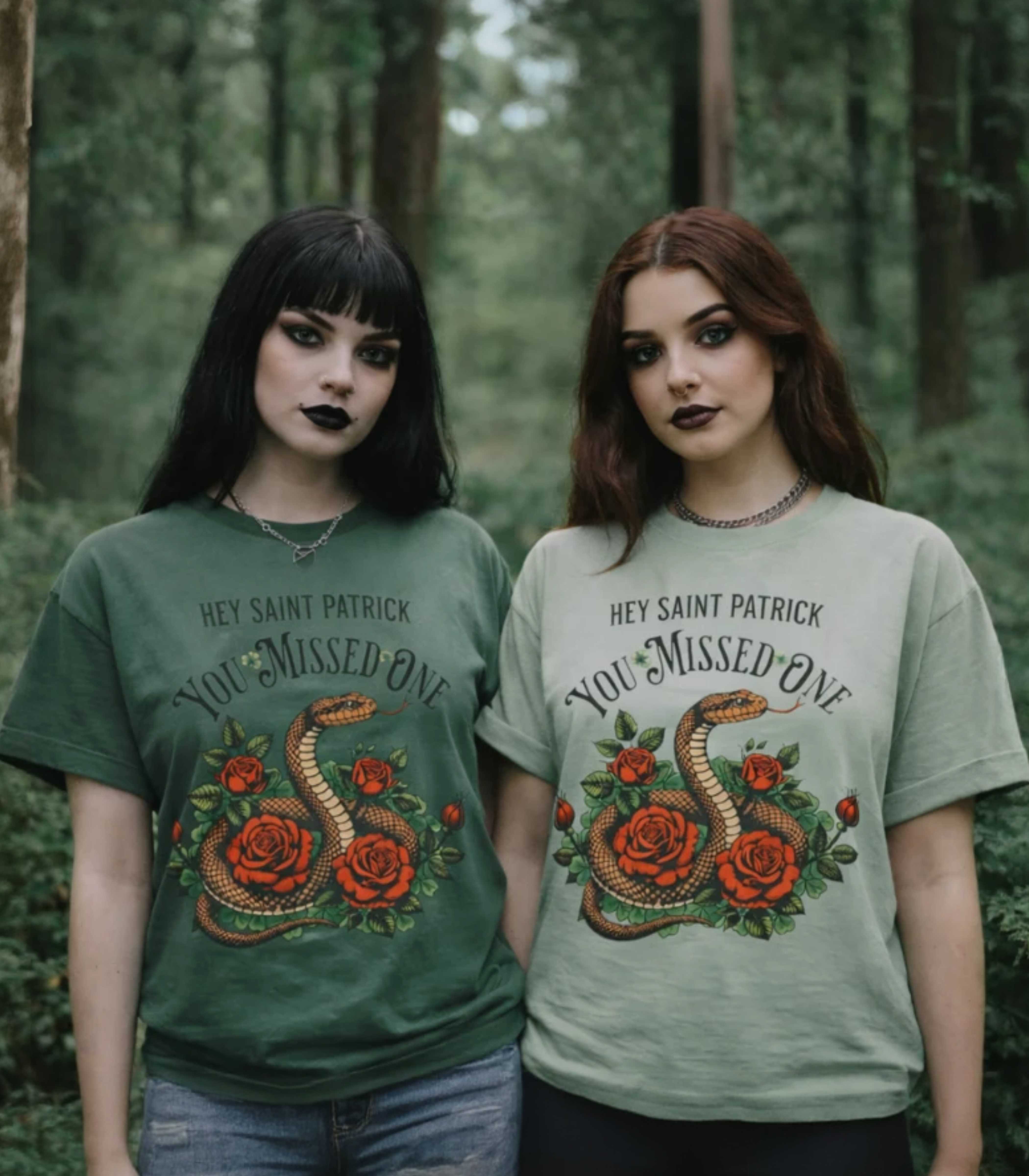 Saint Patrick "You Missed One" T-Shirt — Rose &amp; Snake Irish Satire Tee product thumbnail image