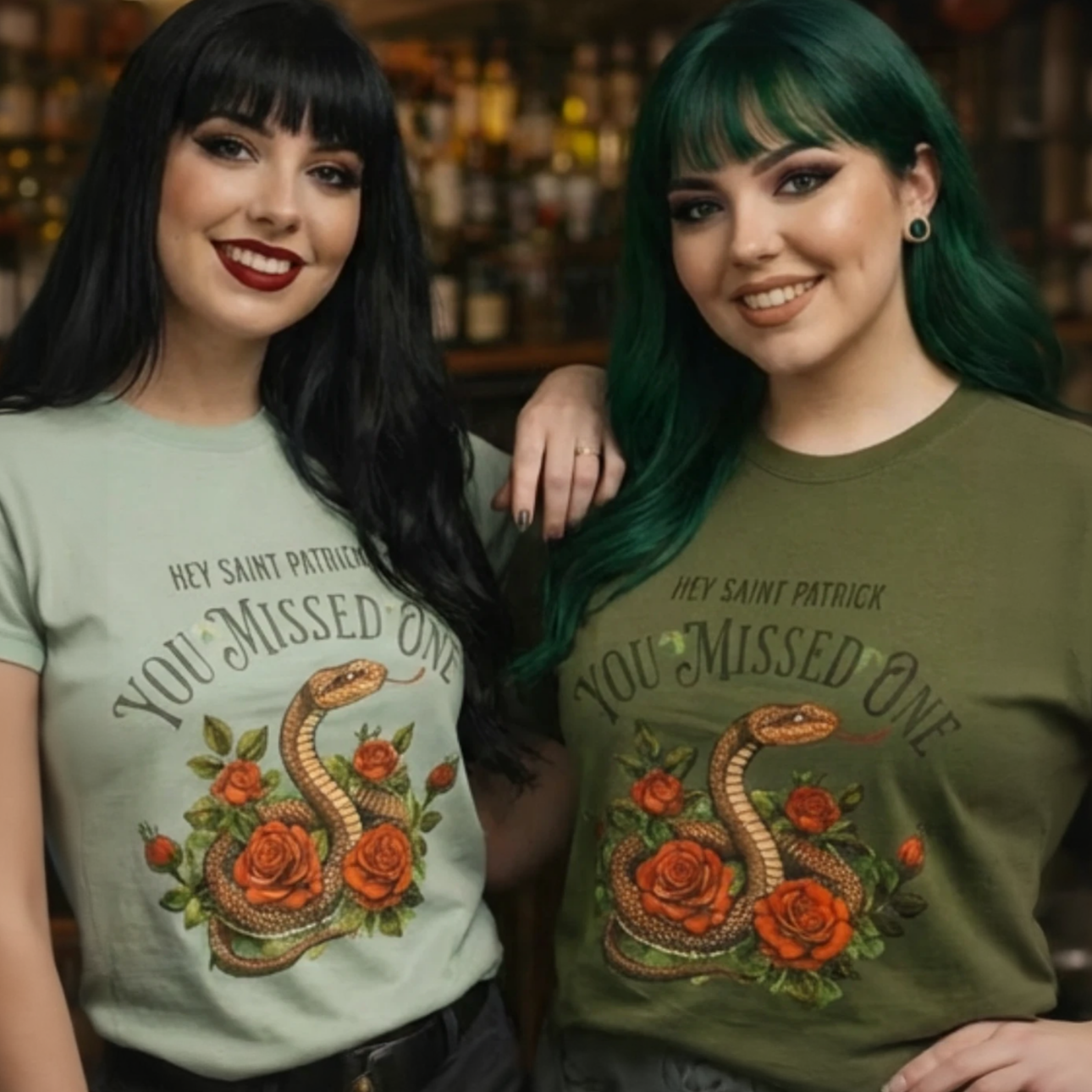 Saint Patrick "You Missed One" T-Shirt — Rose &amp; Snake Irish Satire Tee product thumbnail image