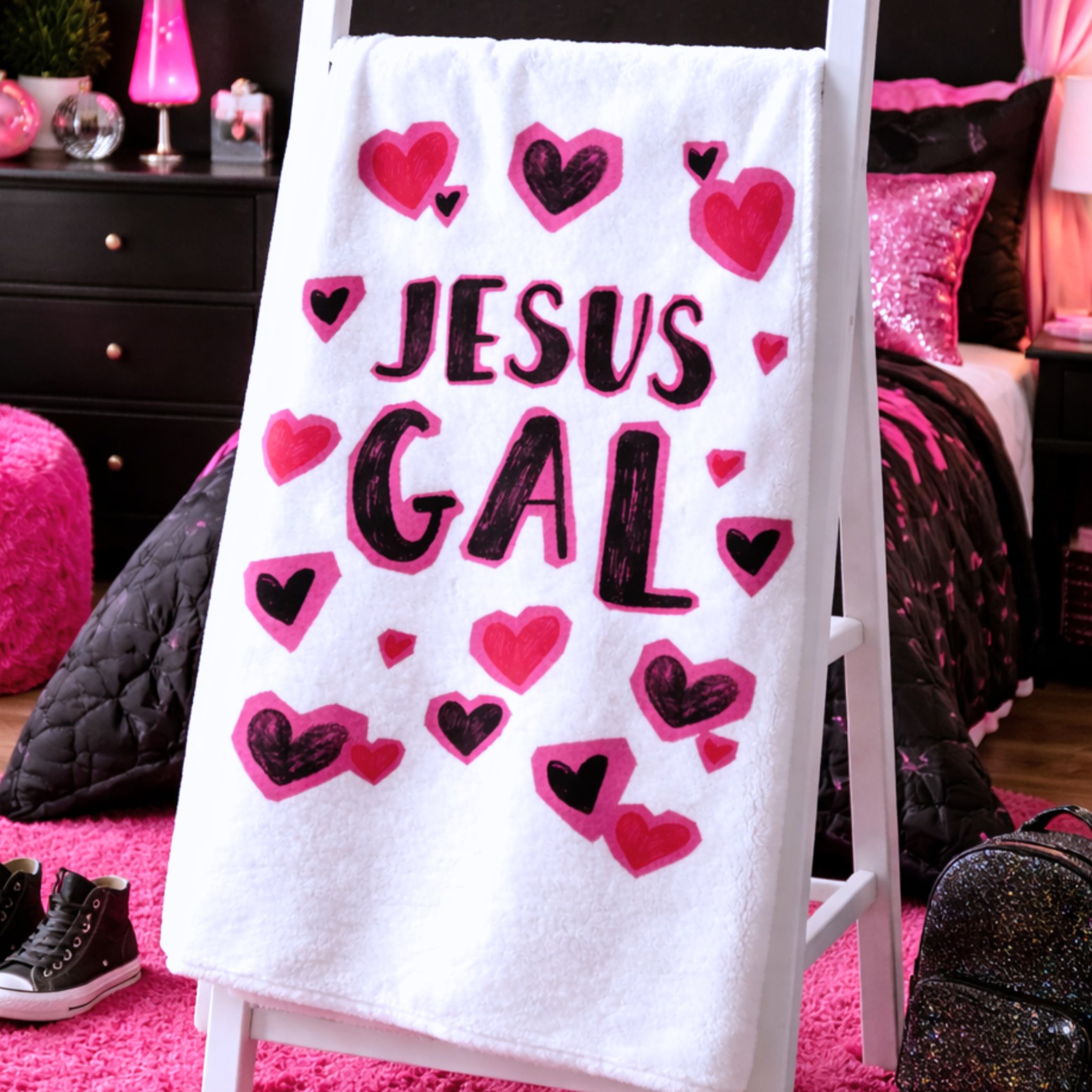 'Jesus Gal' Fleece Throw product thumbnail image 'Jesus Gal' Fleece Throw product thumbnail image