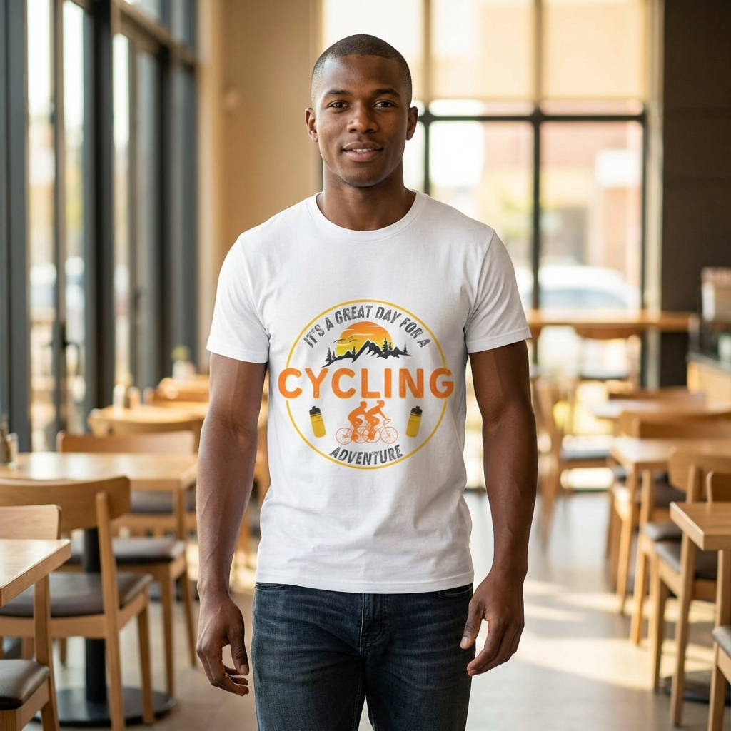Cycling Adventure Tee, Motivational Cycling Shirt, Unisex Short Sleeve T-Shirt, Gift for Cyclists, Outdoor Adventure Apparel