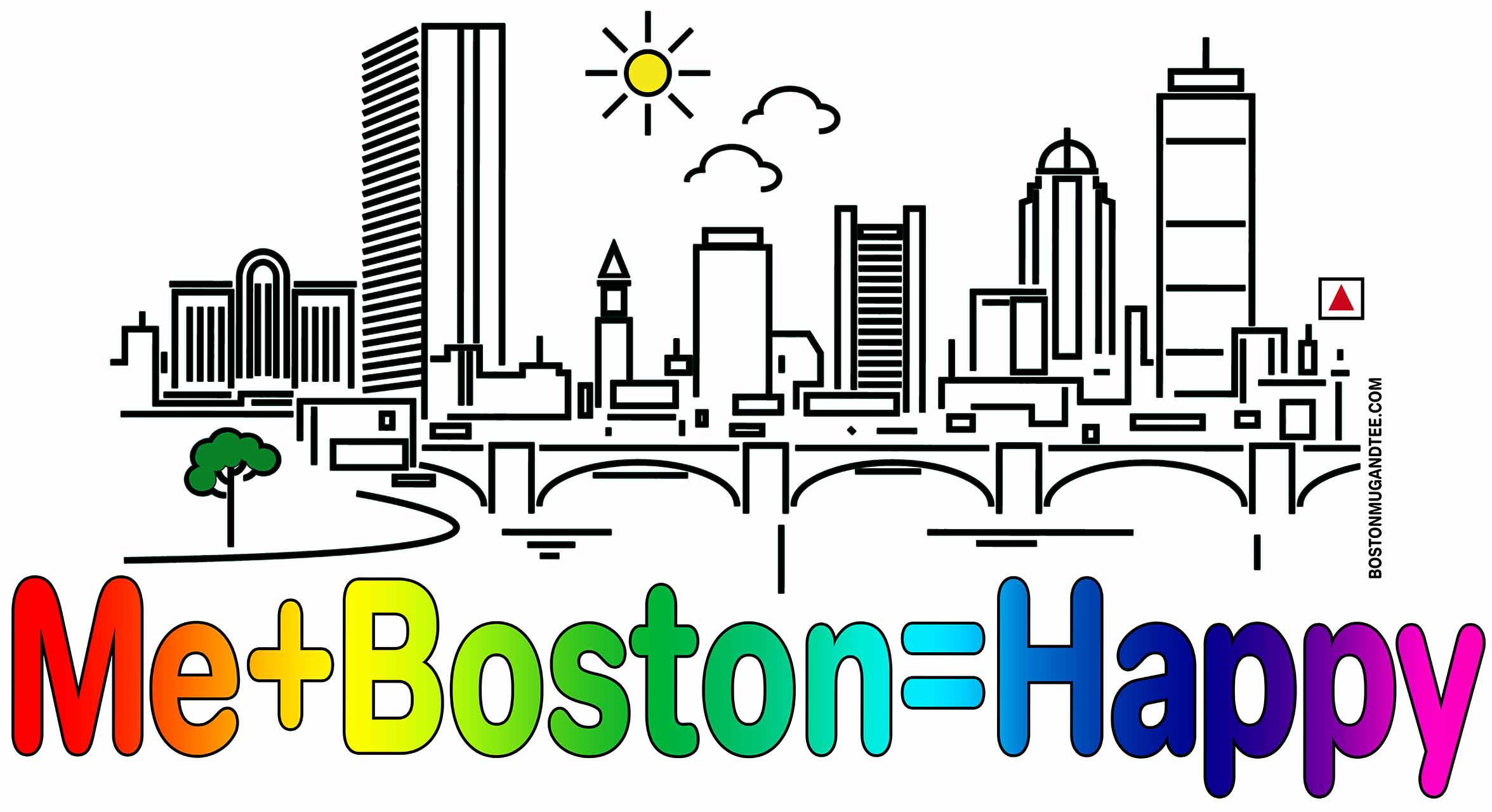 Me+Boston Minimalist Skyline Mug | 15oz Ceramic | Museum Style | Boston Gift  product thumbnail image