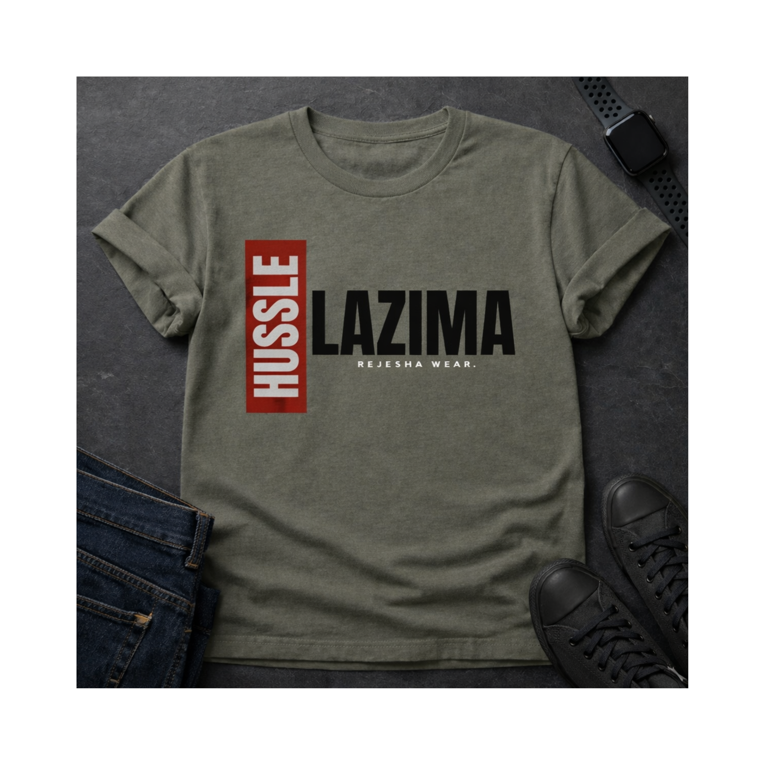 Hussle Lazima "Work Hard" T-Shirt - Kiswahili Hustle Tee product thumbnail image Hussle Lazima "Work Hard" T-Shirt - Kiswahili Hustle Tee product thumbnail image