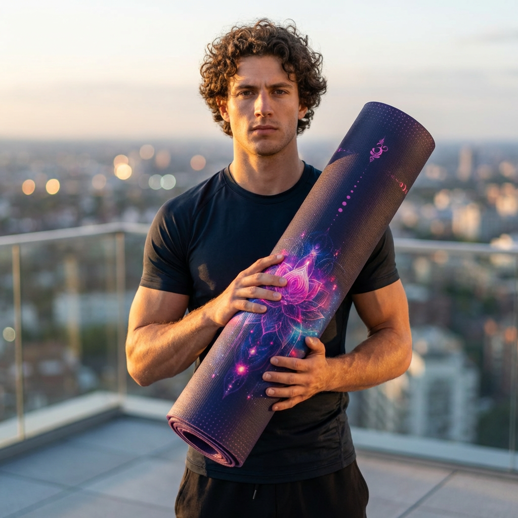 "Luminous Lotus" Yoga Mat – A Portal to Presence product thumbnail image "Luminous Lotus" Yoga Mat – A Portal to Presence product thumbnail image