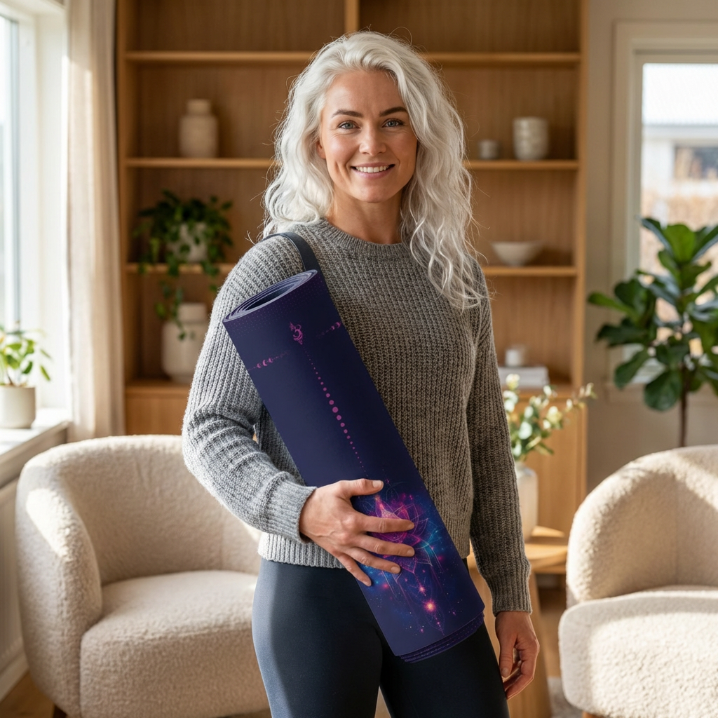 "Luminous Lotus" Yoga Mat – A Portal to Presence product thumbnail image