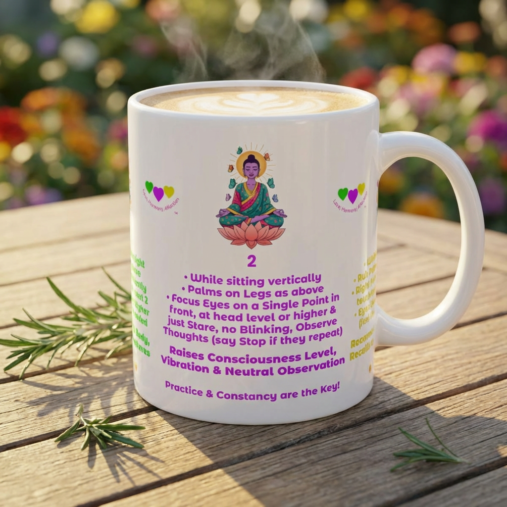 Focus &amp; Energy Alignment, Consciousness Expansion, Unity Edition | Spiritual Tool - Mindfulness, Ceramic Cup (11oz, 15oz)