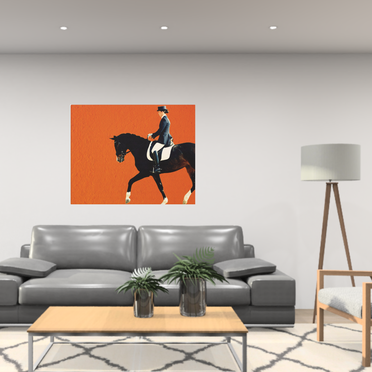 Equine Aesthetic Art Canvas Print — Horse Decor Wall Art, Equestrian Gift product thumbnail image