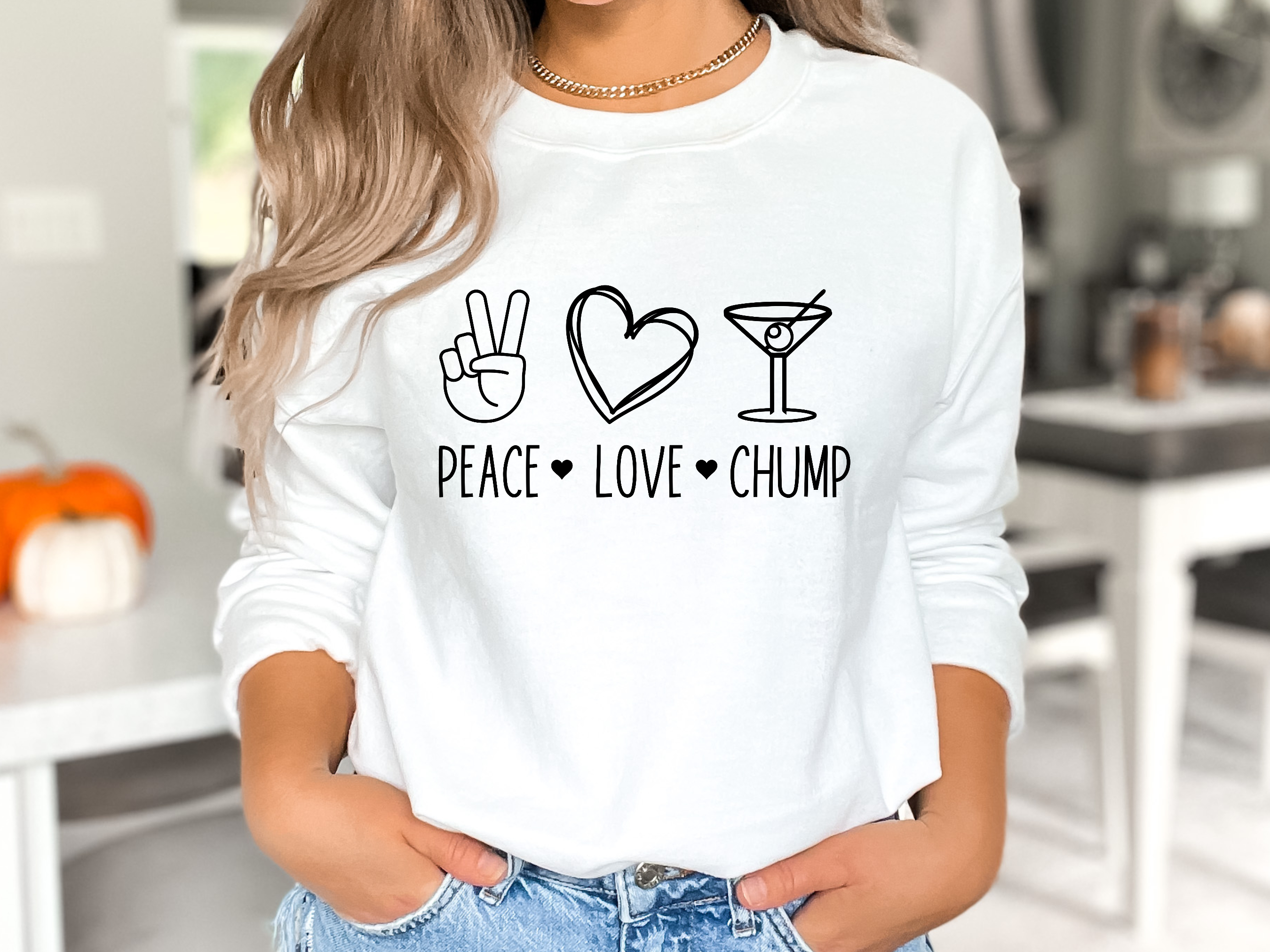 Peace Love Chump Fun Cozy Sweatshirt product thumbnail image