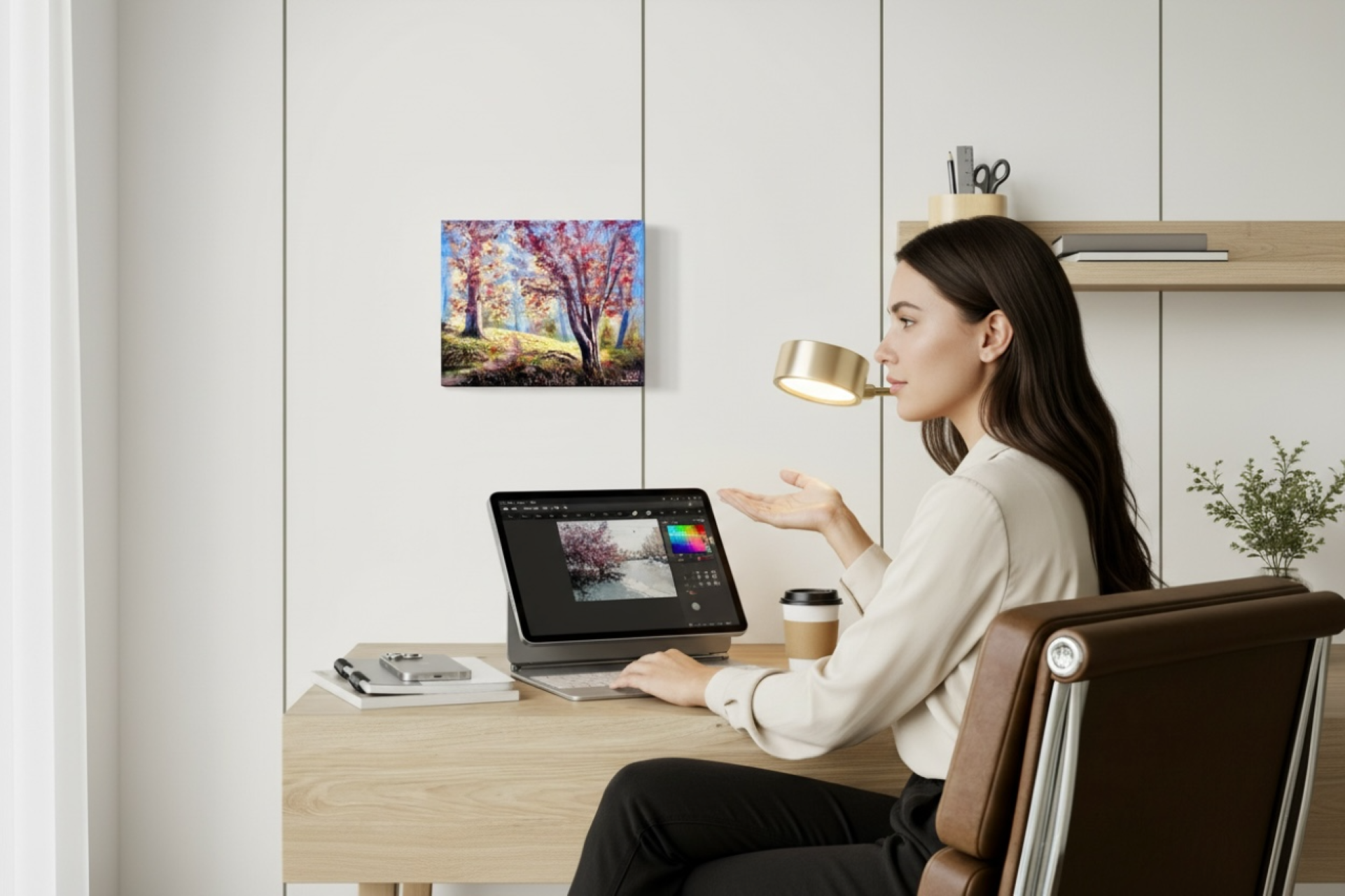 Path to Autumn Canvas Wall Art — 16x20 Matte Stretched Autumn Landscape product thumbnail image Path to Autumn Canvas Wall Art — 16x20 Matte Stretched Autumn Landscape product thumbnail image