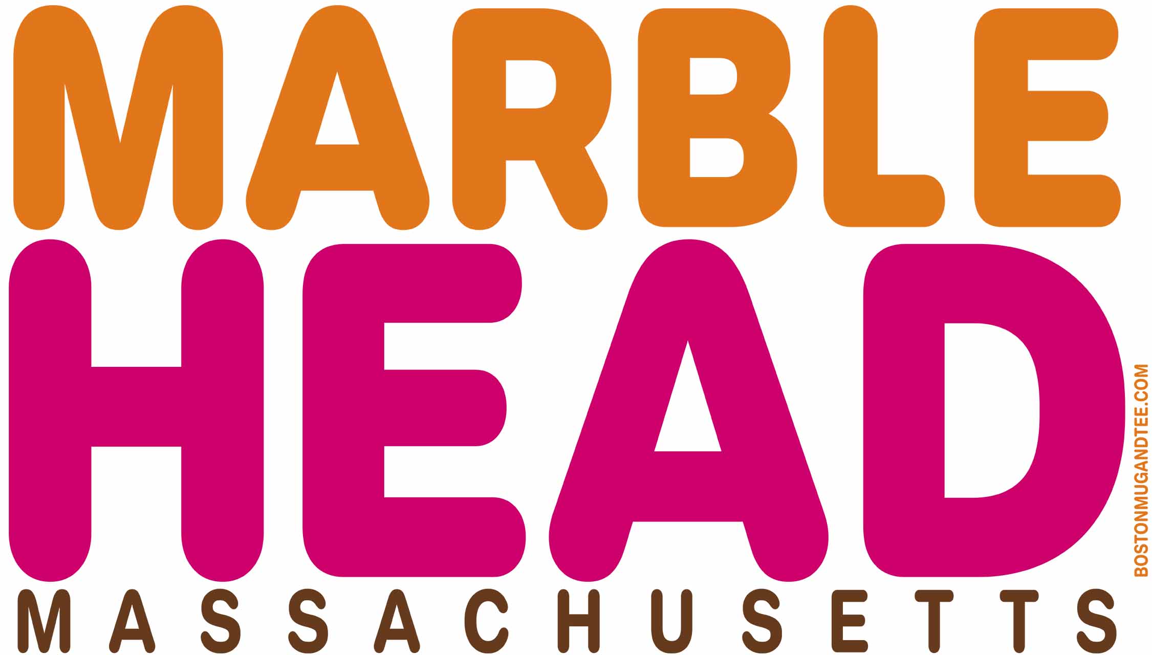 Marblehead Massachusetts Retro Bold Text Tee - not dollar store junk, our shirts are 100% heavy cotton you'll wear over and over. And...FREE SHIPPING. product thumbnail image