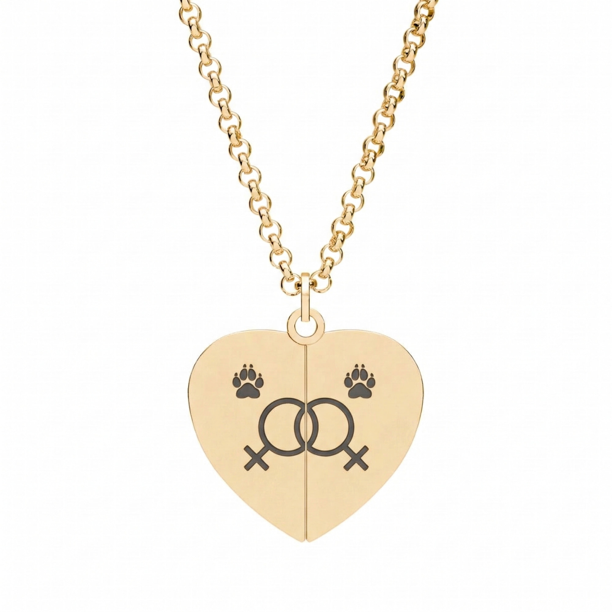 Personalized Lesbian Couple & Pet Name Hidden Message Necklace - Perfect for Queer Couples & Pet Lovers Gift for Mother's Day Anniversary or Wedding product thumbnail image Personalized Lesbian Couple & Pet Name Hidden Message Necklace - Perfect for Queer Couples & Pet Lovers Gift for Mother's Day Anniversary or Wedding product thumbnail image