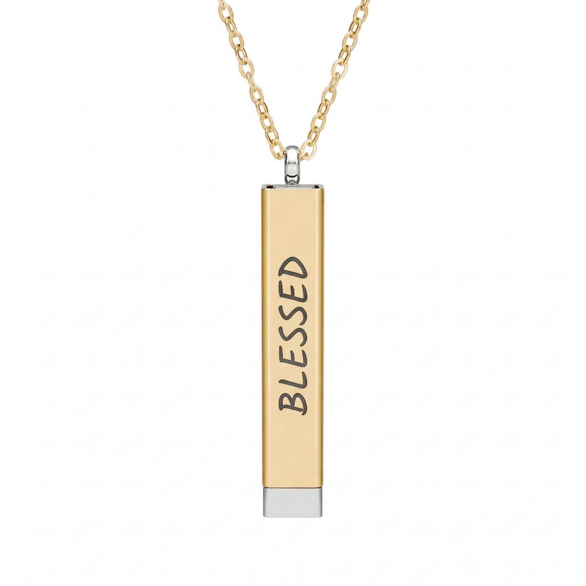 "Blessed" Queer Pet Mom Necklace - Custom Hidden Message Sliding Bar product thumbnail image "Blessed" Queer Pet Mom Necklace - Custom Hidden Message Sliding Bar product thumbnail image