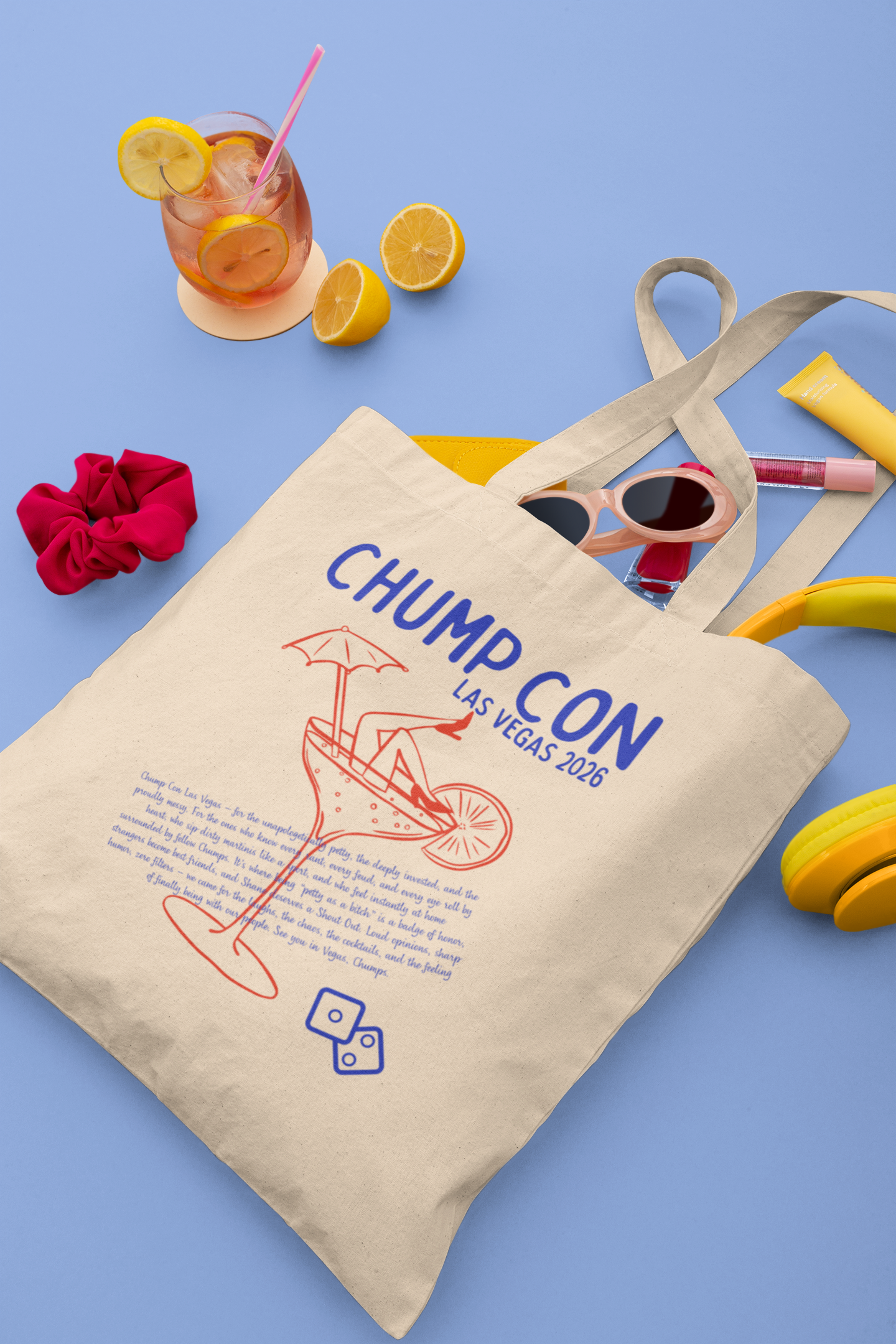 Chump Con Cocktail fun Tote Bag product thumbnail image