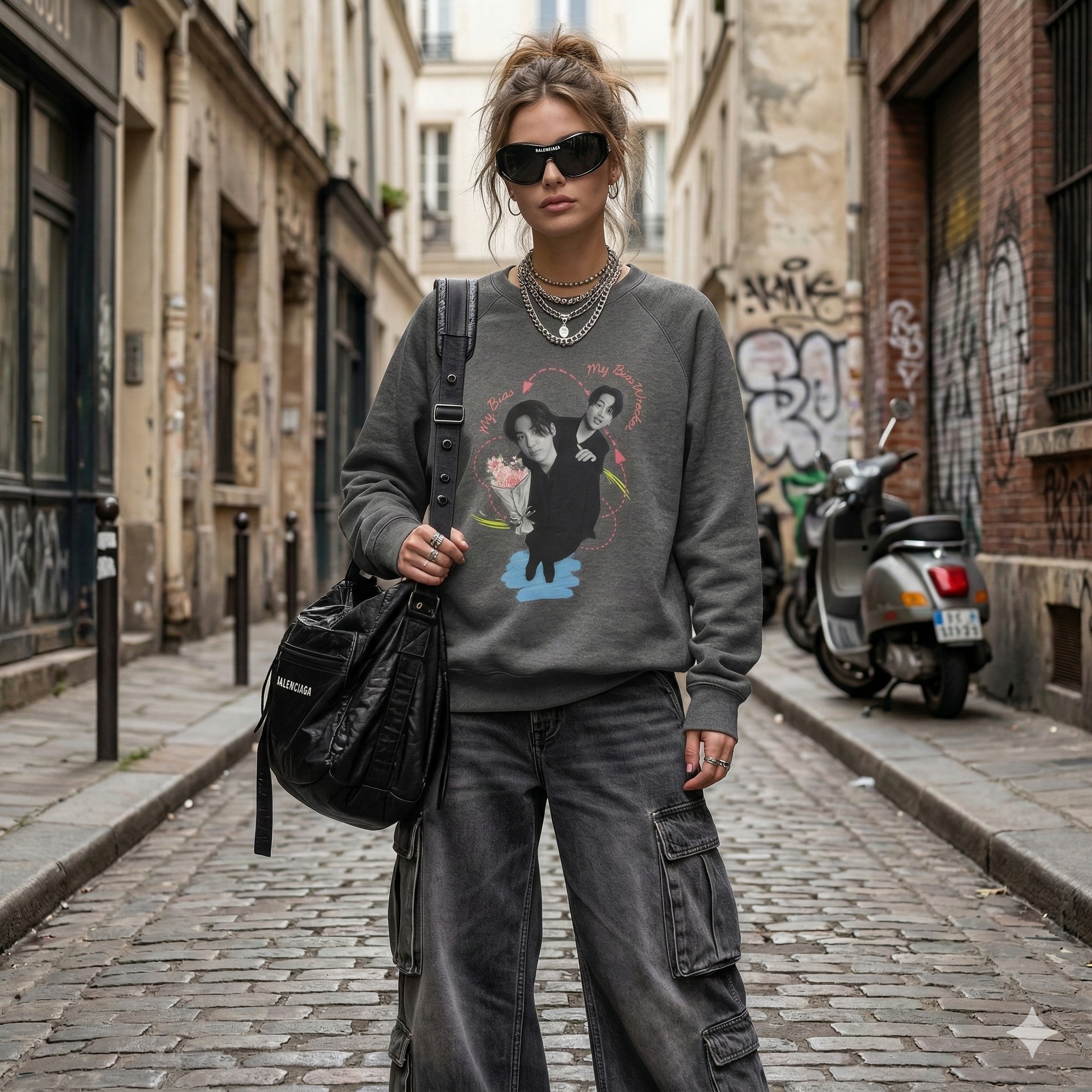 Bias &amp; Bias Wrecker Raglan Crewneck — K-Pop Fan Pullover