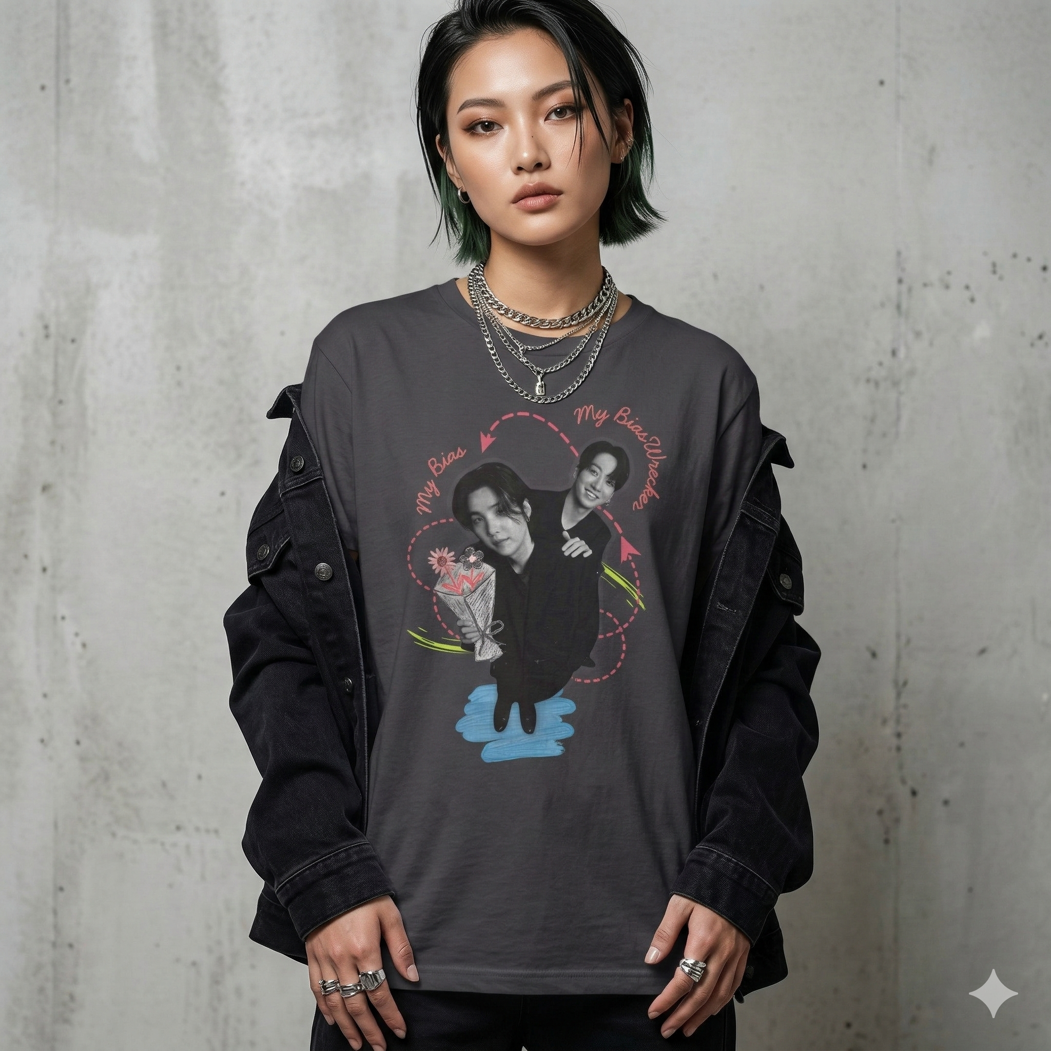 Indie Collage Photo Tee — 'My Bias and Bias Wrecker T‑Shirt