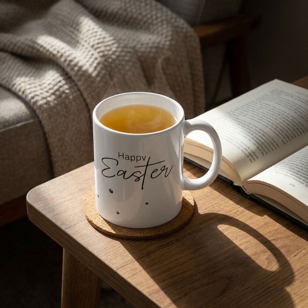 Easter Egg Pattern Mug — 11oz Ceramic Easter Coffee Cup