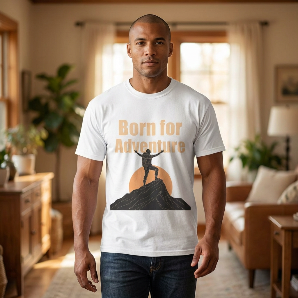 Born for Adventure T-Shirt — Mountain Climber Graphic Tee product thumbnail image