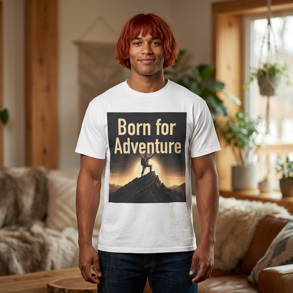 Born for Adventure T-Shirt — Mountain Climber Graphic Tee product thumbnail image