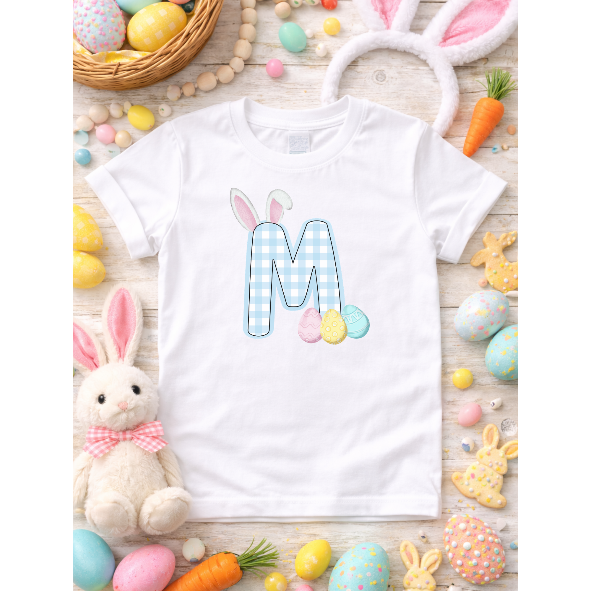 Easter Blue Initial Infant Tee Easter Blue Initial Infant Tee