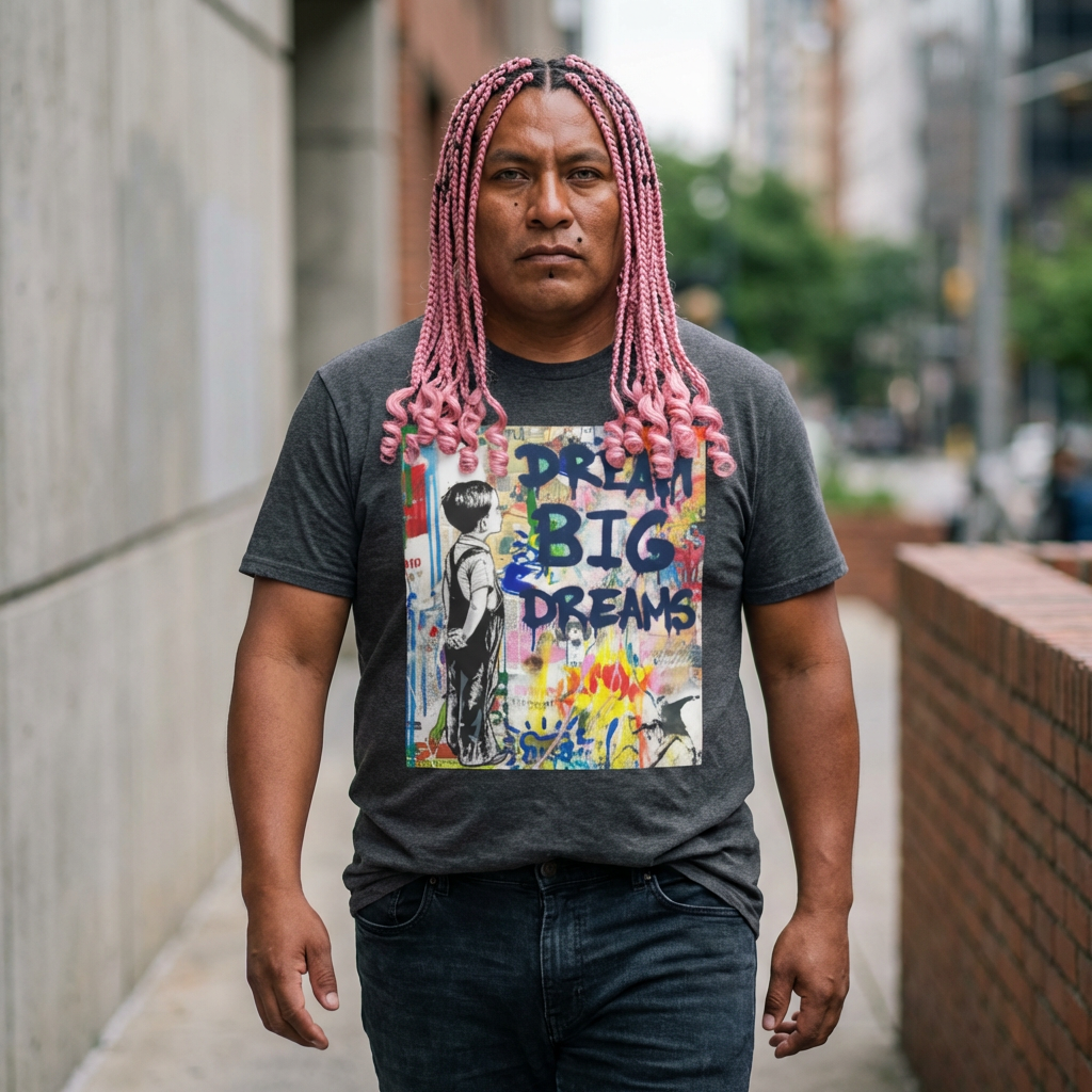 Dream Big Dreams T-Shirt — Inspirational Graffiti Street Art Tee product thumbnail image Dream Big Dreams T-Shirt — Inspirational Graffiti Street Art Tee product thumbnail image