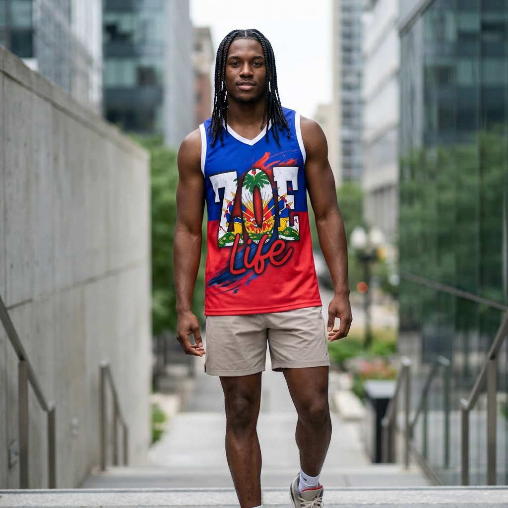 Haitian Pride ZOE Life Basketball Jersey 