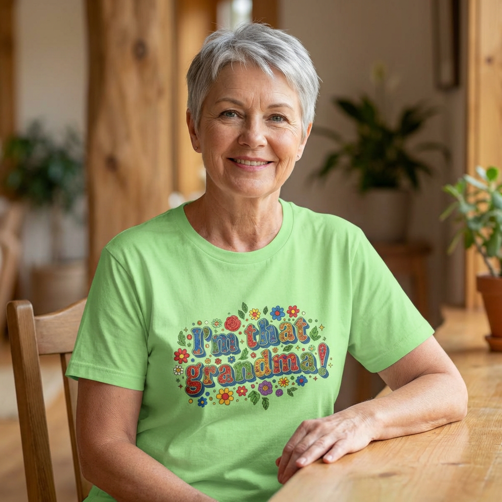 Cute Grandma T-Shirt — I'm That Grandma, Retro Floral Grandma Tee, Mother’s Day Gift