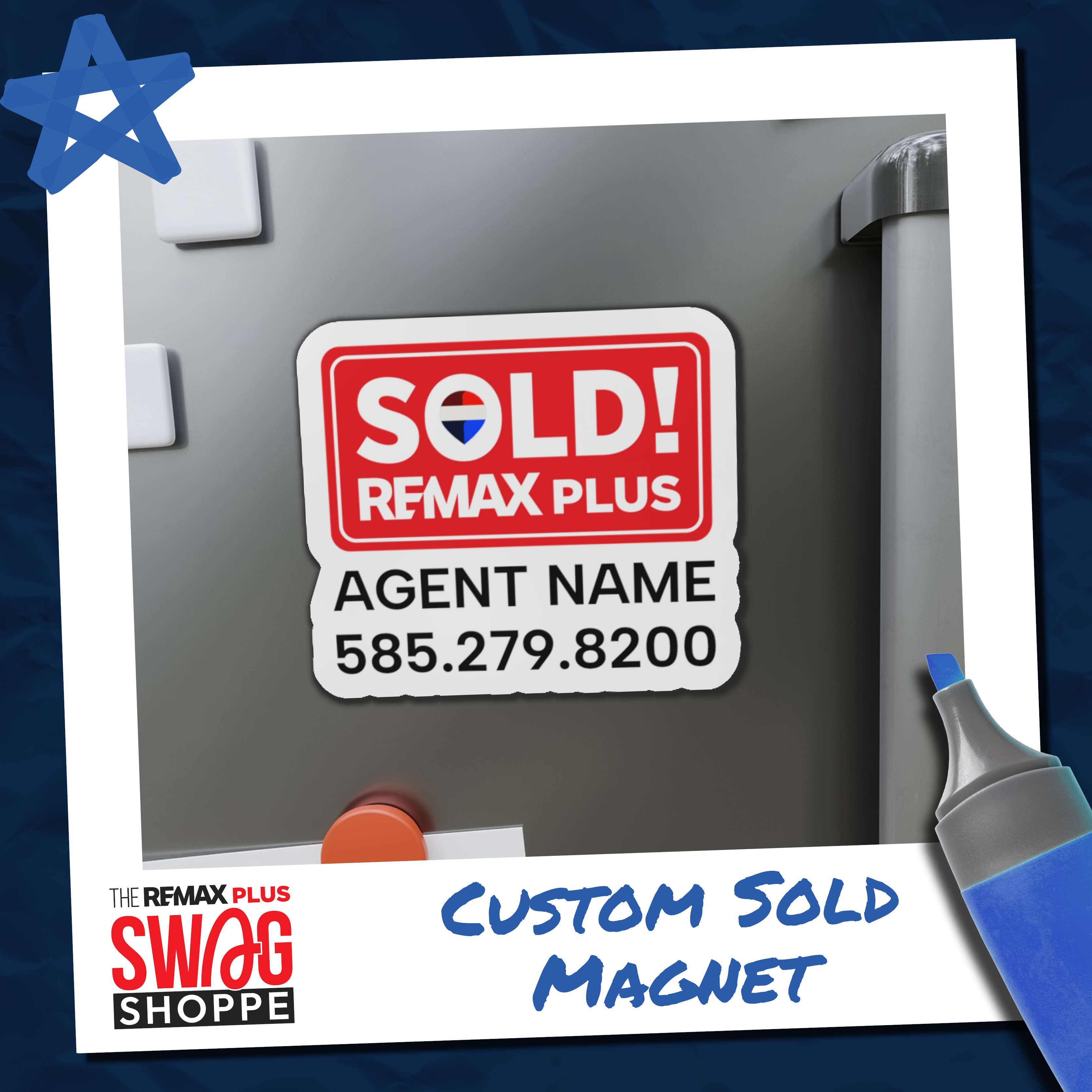 Custom REMAX Plus: Die-Cut Magnets - Name and Phone # product thumbnail image Custom REMAX Plus: Die-Cut Magnets - Name and Phone # product thumbnail image