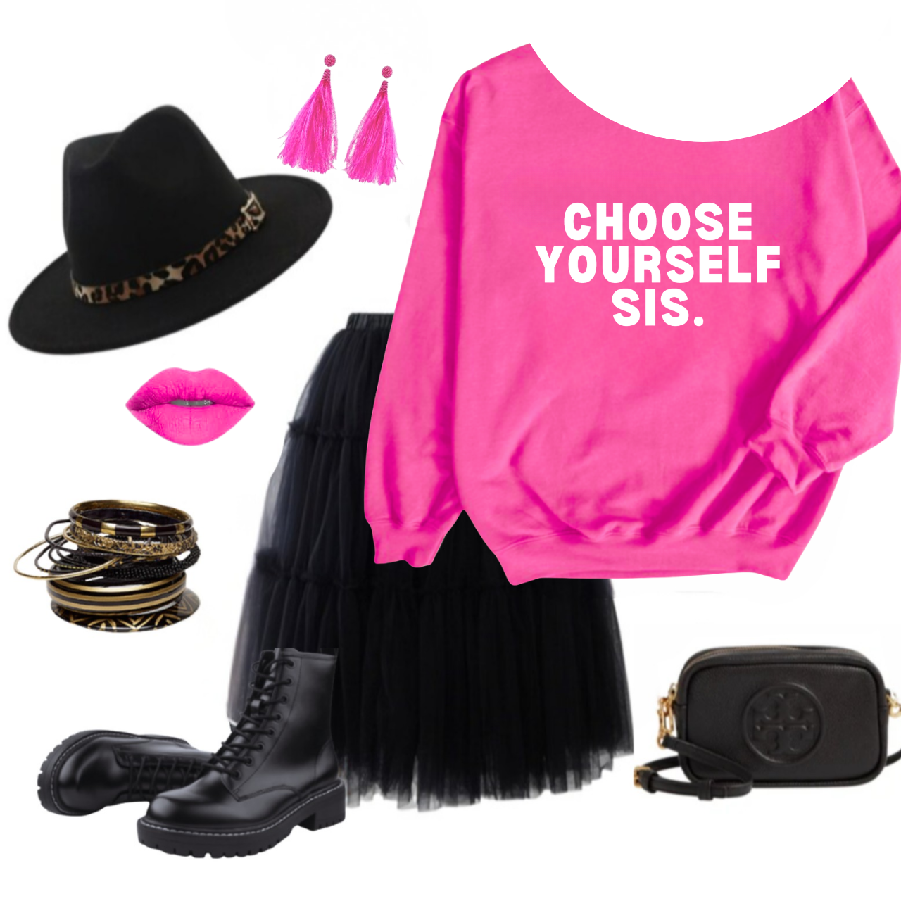 Choose Yourself, Sis. Crewneck Sweatshirt product thumbnail image Choose Yourself, Sis. Crewneck Sweatshirt product thumbnail image