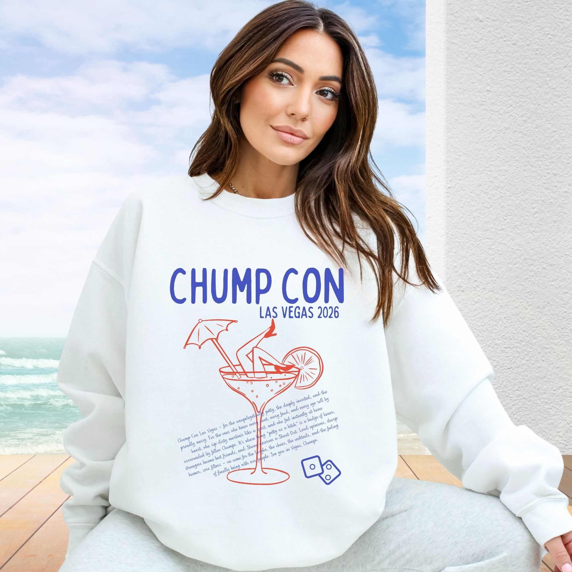 Chump Con Las Vegas Party Gal Cozy Sweatshirt product thumbnail image