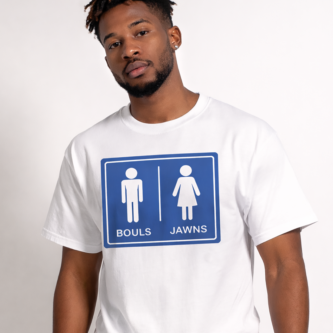 Bouls Jawns Restroom Sign Tee product thumbnail image